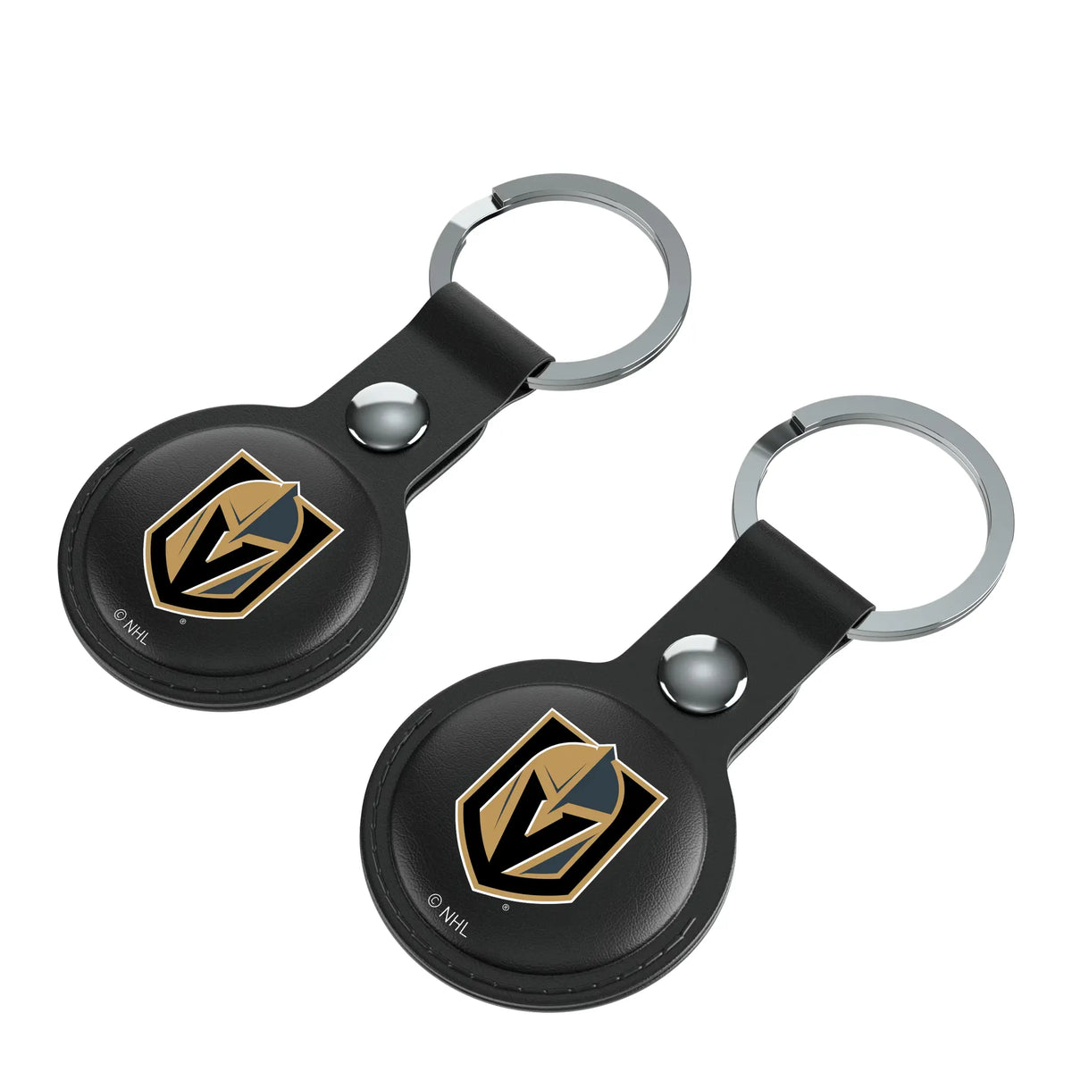 Vegas Golden Knights Insignia AirTag Black Airtag Holder 2-Pack - Isometric View