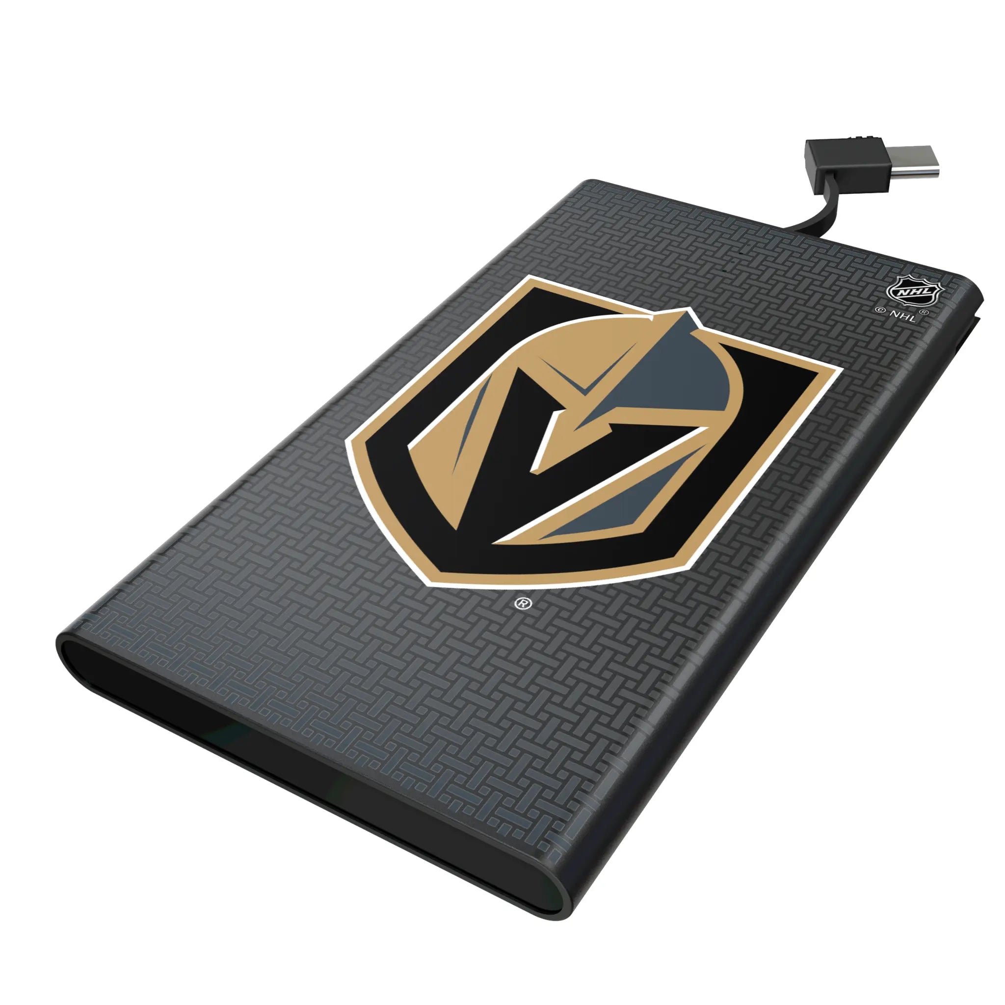 Vegas Golden Knights Linen 5000mAh Flat Power Bank