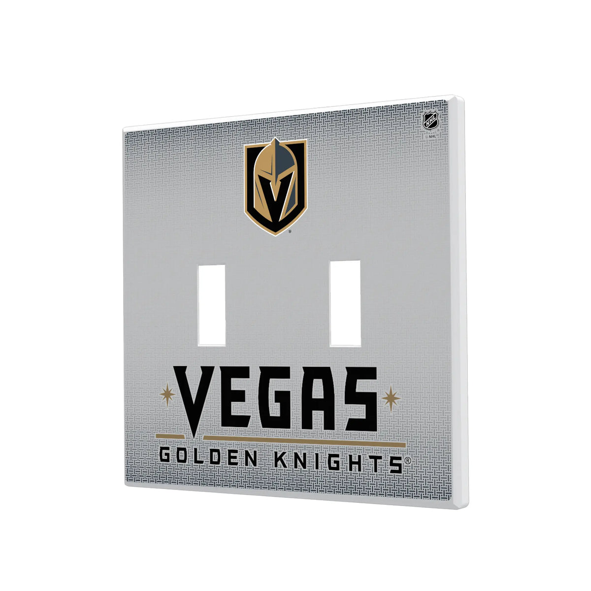 Vegas Golden Knights Linen Hidden-Screw Light Switch Plate#Style_Double Toggle