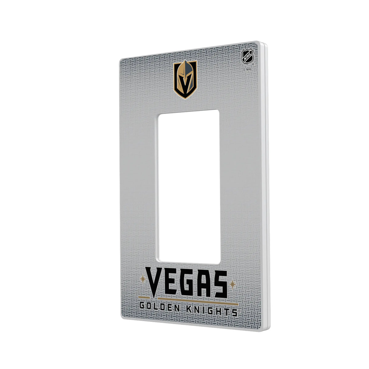 Vegas Golden Knights Linen Hidden-Screw Light Switch Plate#Style_Single Rocker