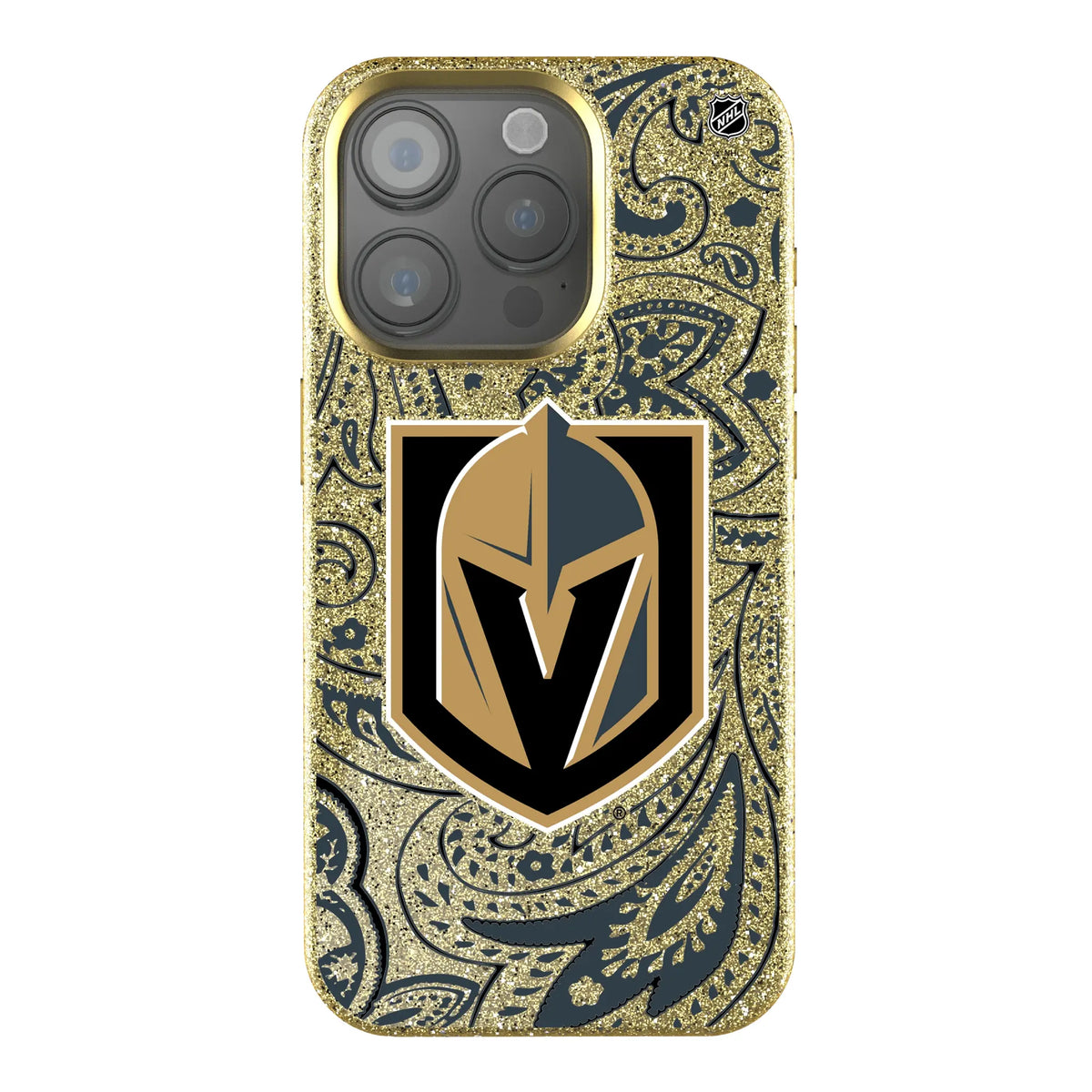 Vegas Golden Knights Paisley iPhone Bling Phone Case for Apple iPhone