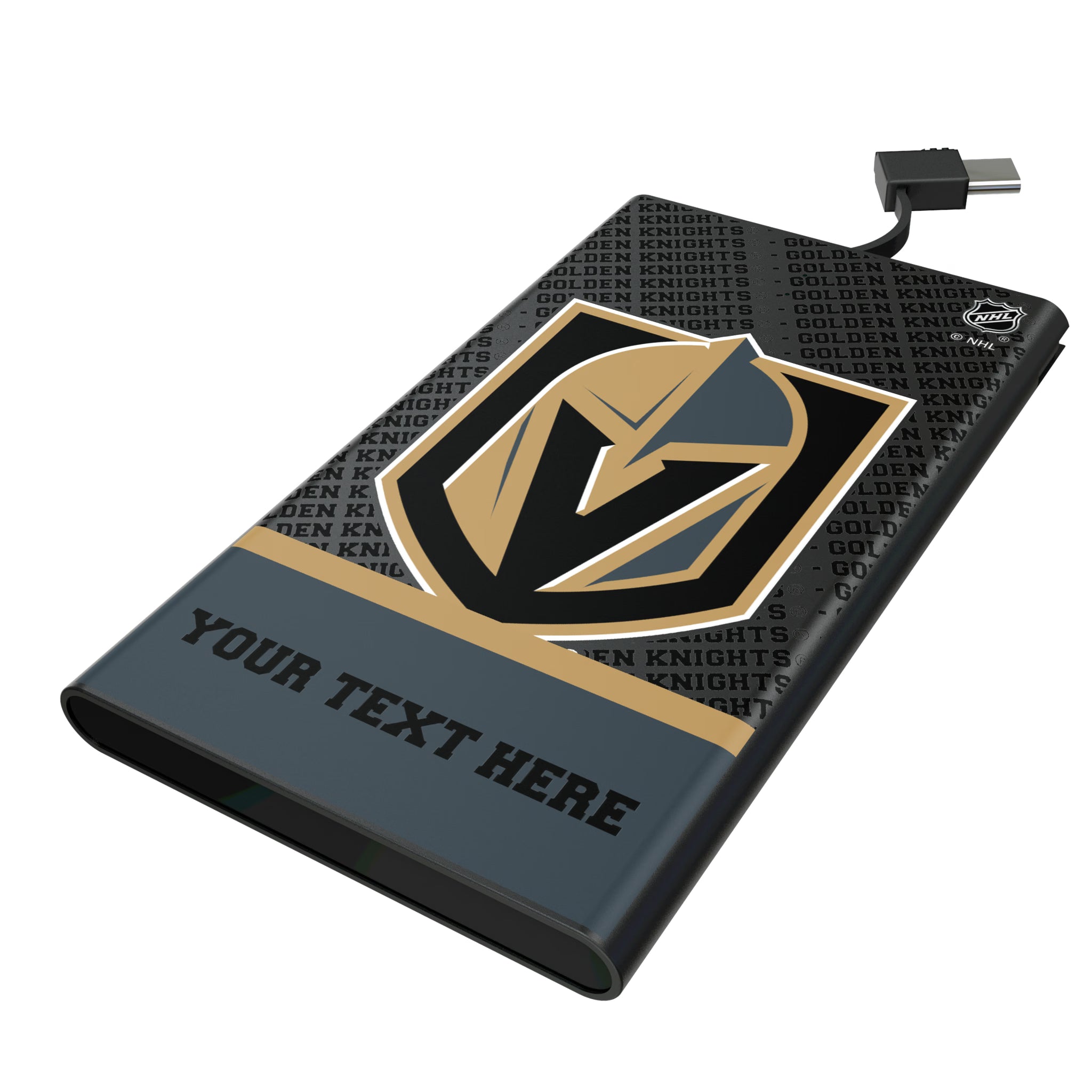 Vegas Golden Knights Personalized EndZone Plus 5000mAh Flat Powerbank