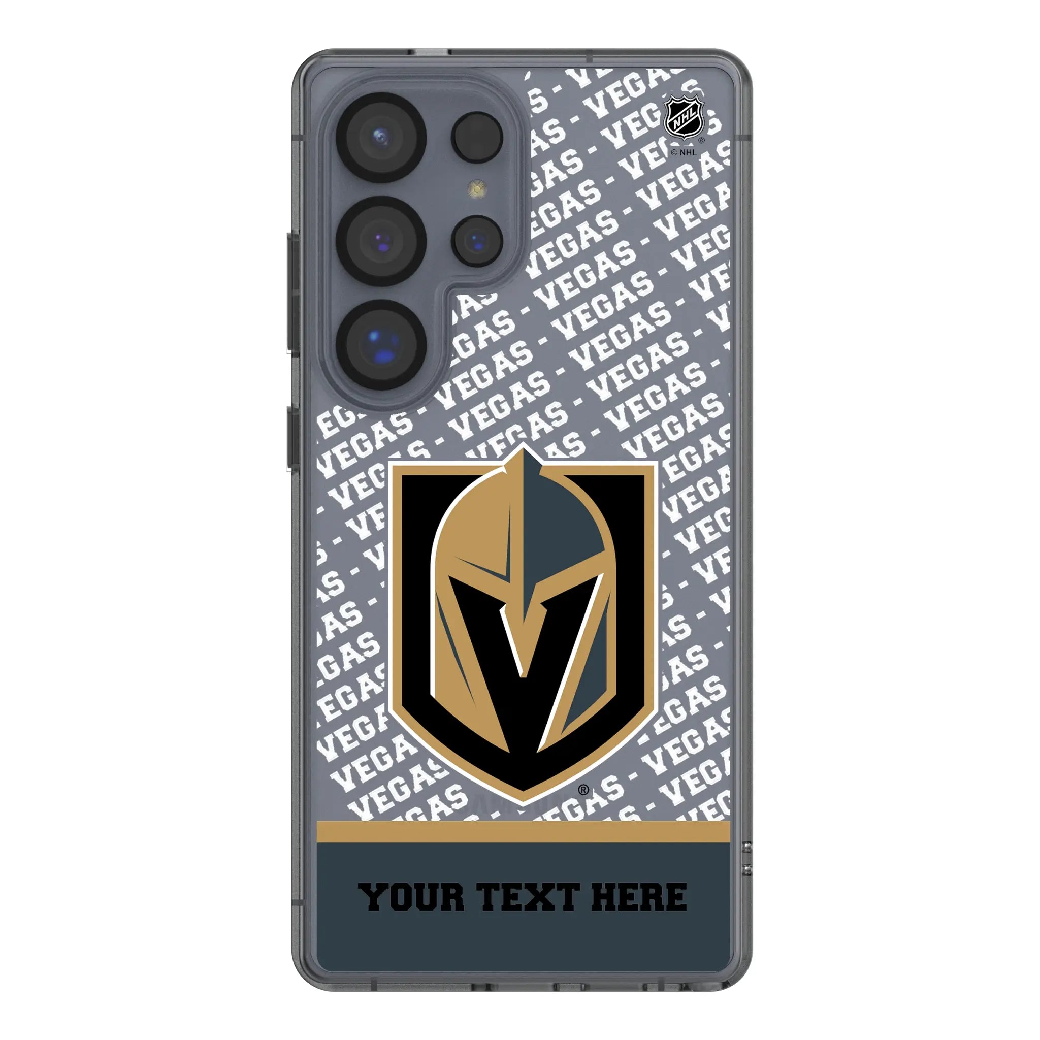 Vegas Golden Knights Personalized EndZone Plus Galaxy Clear Phone Case for Samsung Galaxy#Device_Galaxy S25 Ultra