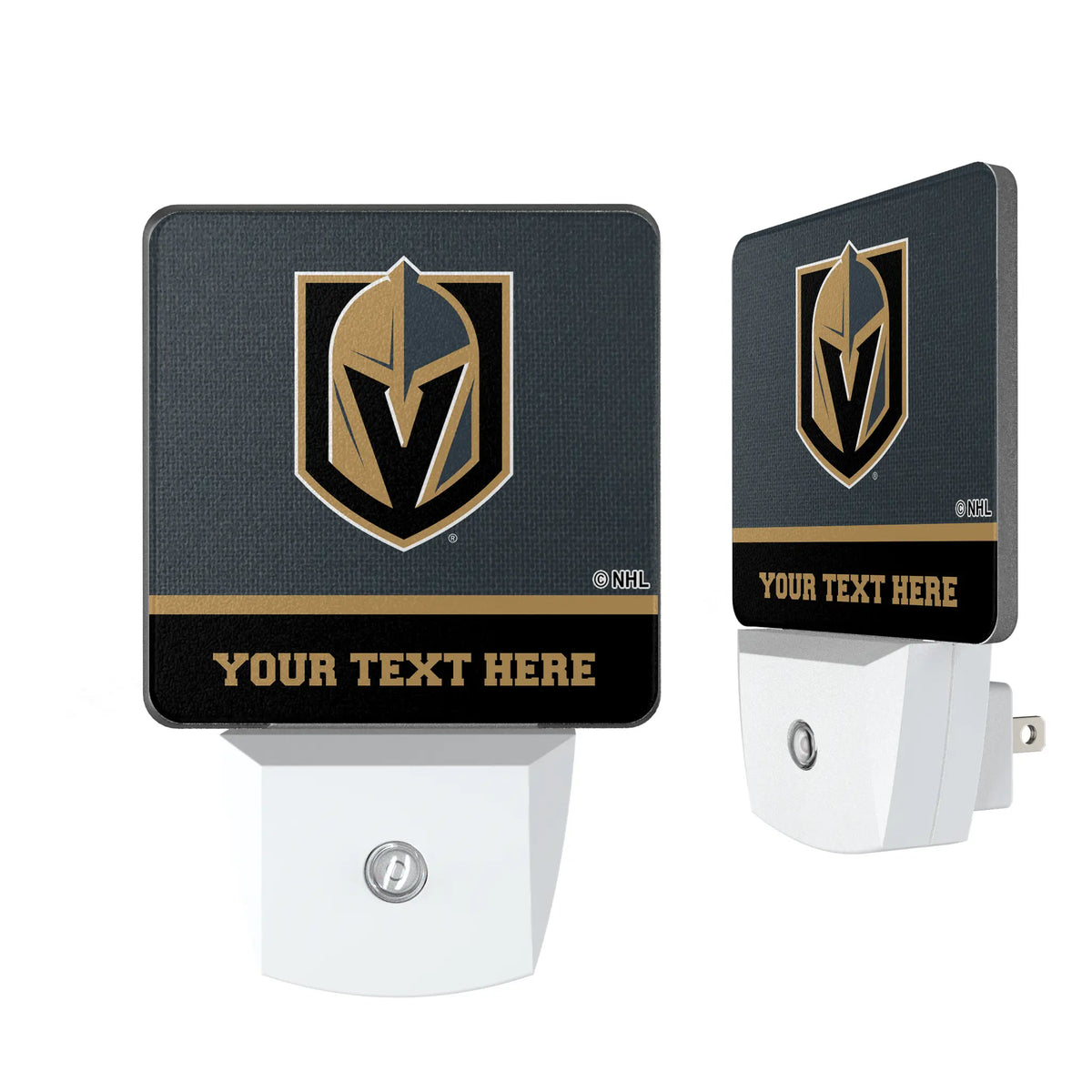 Vegas Golden Knights Personalized Endzone Solid Night Light 2-Pack