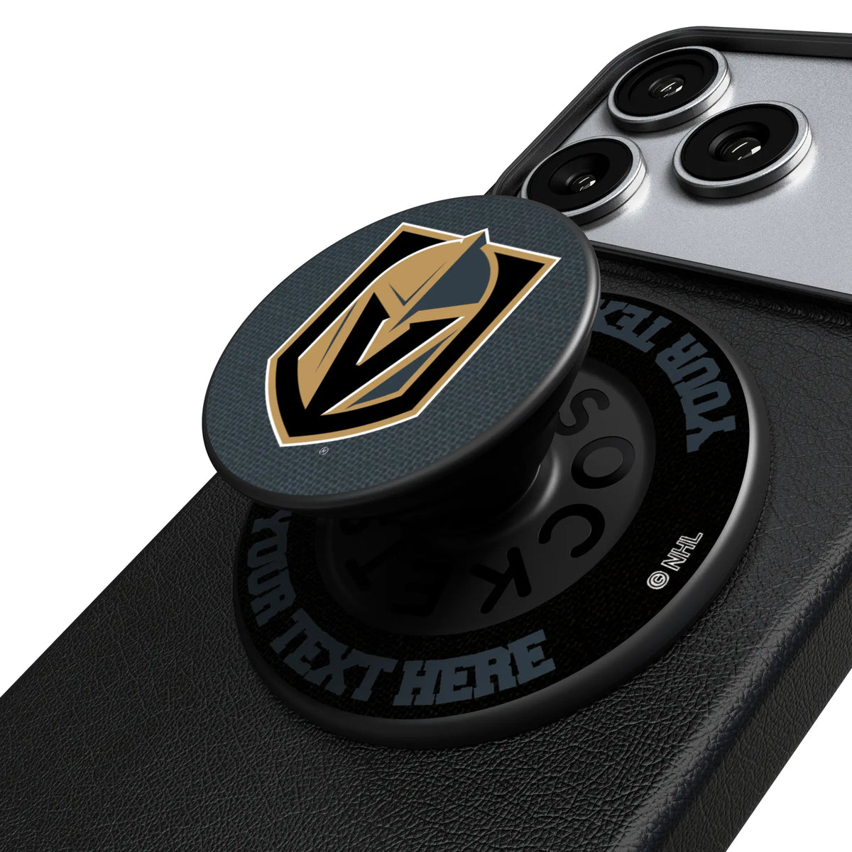 Vegas Golden Knights Personalized Endzone Solid Popsockets Round Magnetic