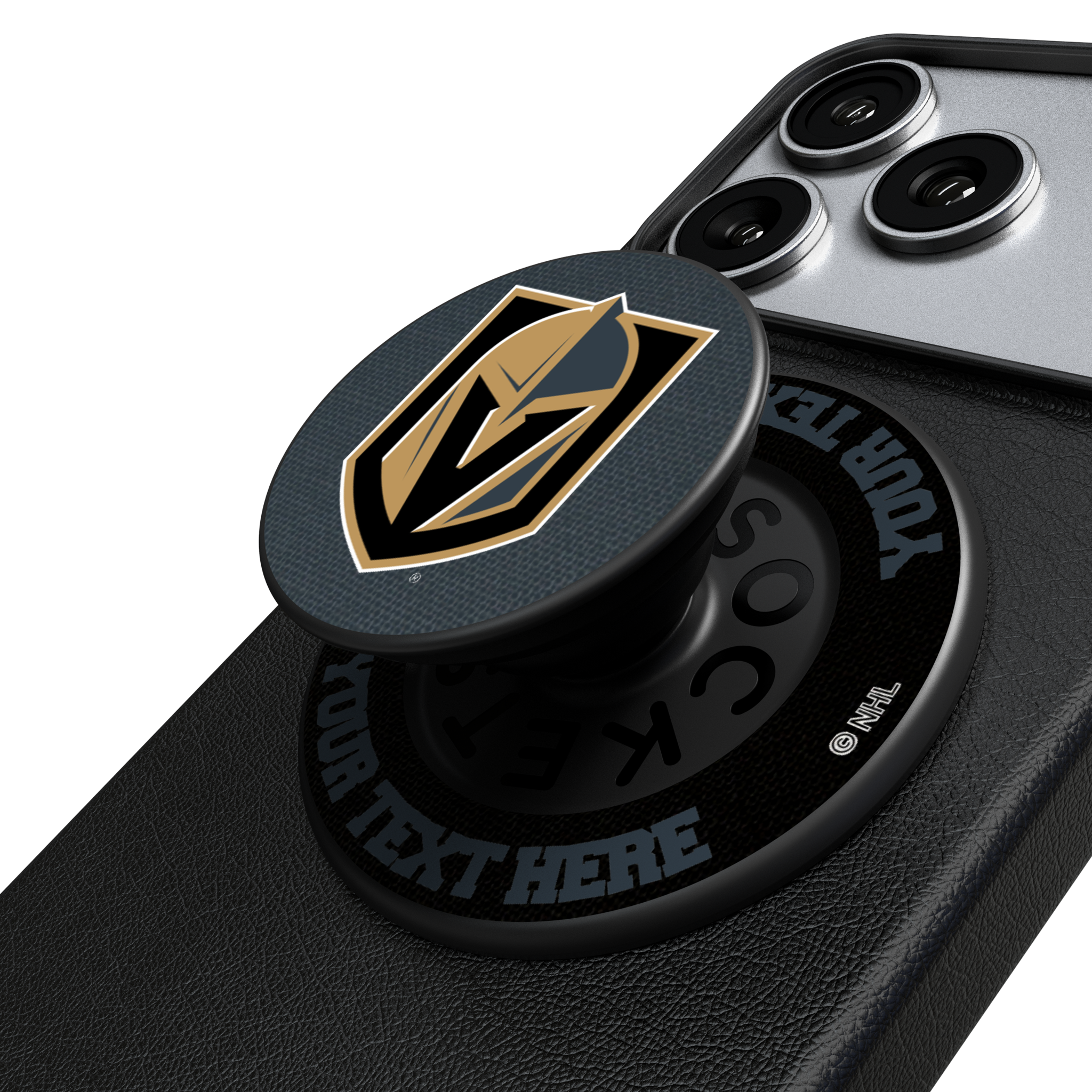 Vegas Golden Knights Personalized Endzone Solid Popsockets Round Magnetic