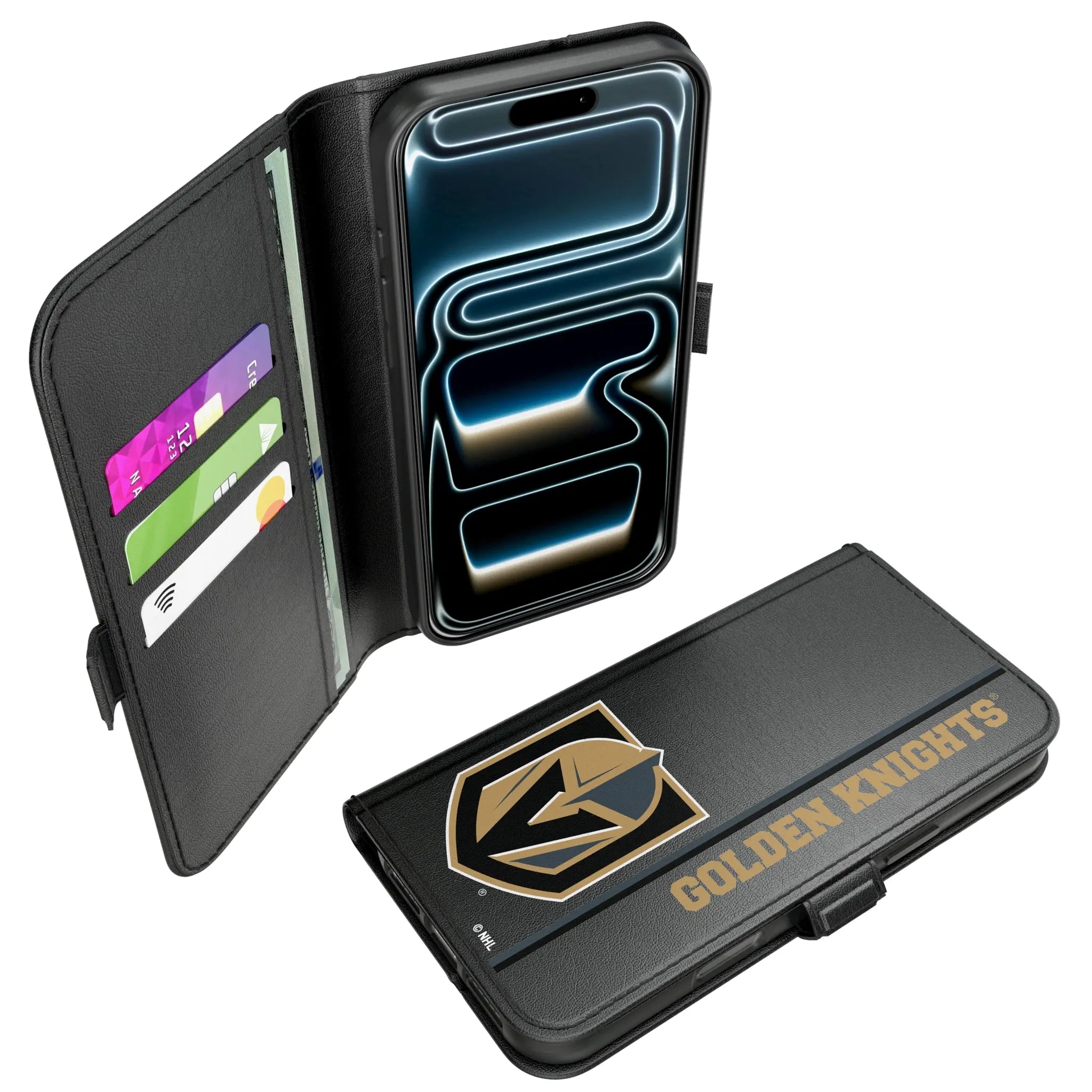 Vegas Golden Knights Sidebar iPhone Folio Phone Case for Apple iPhone#Device_iPhone 17 Pro Max
