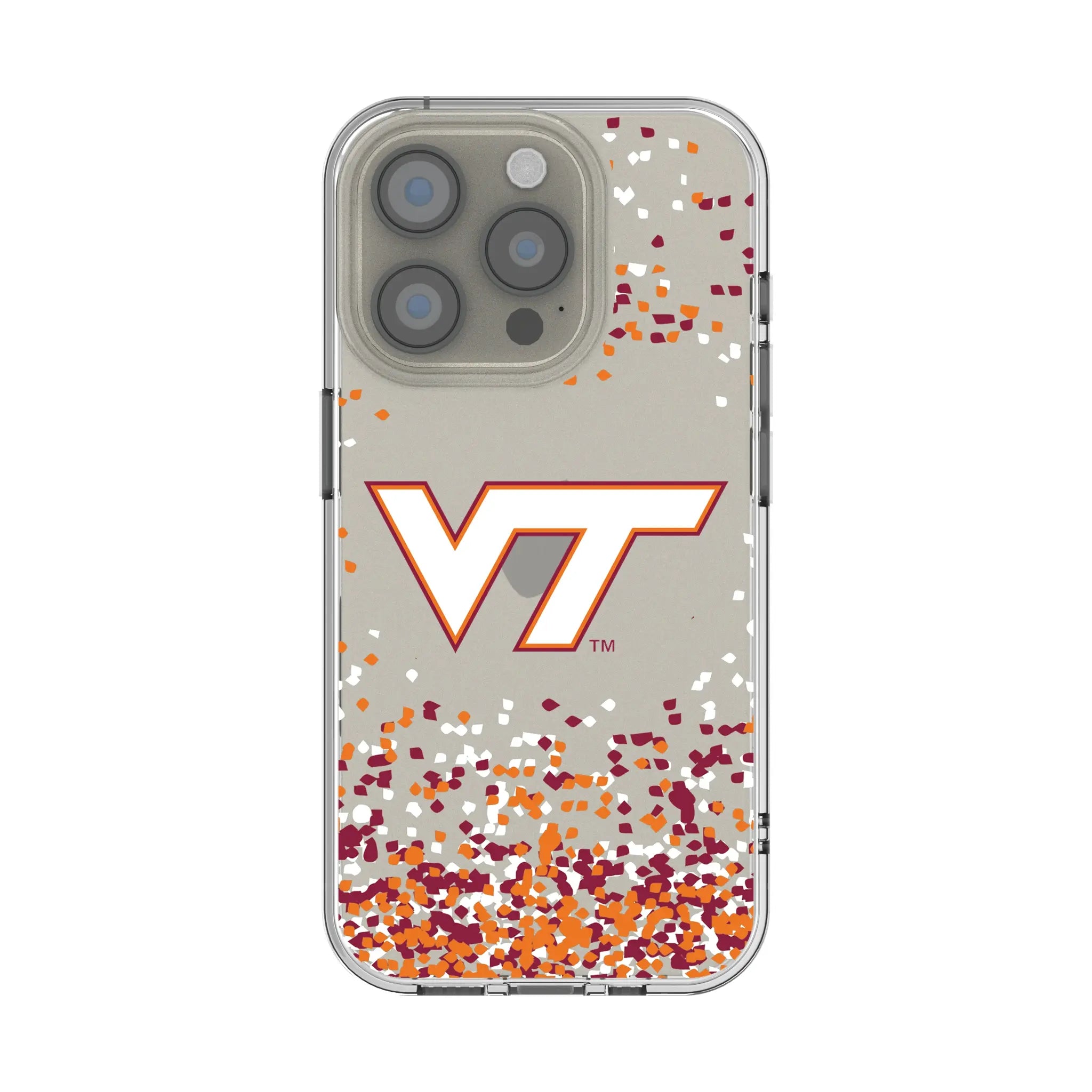 Virginia Tech Hokies Confetti iPhone Clear Phone Case for Apple iPhone