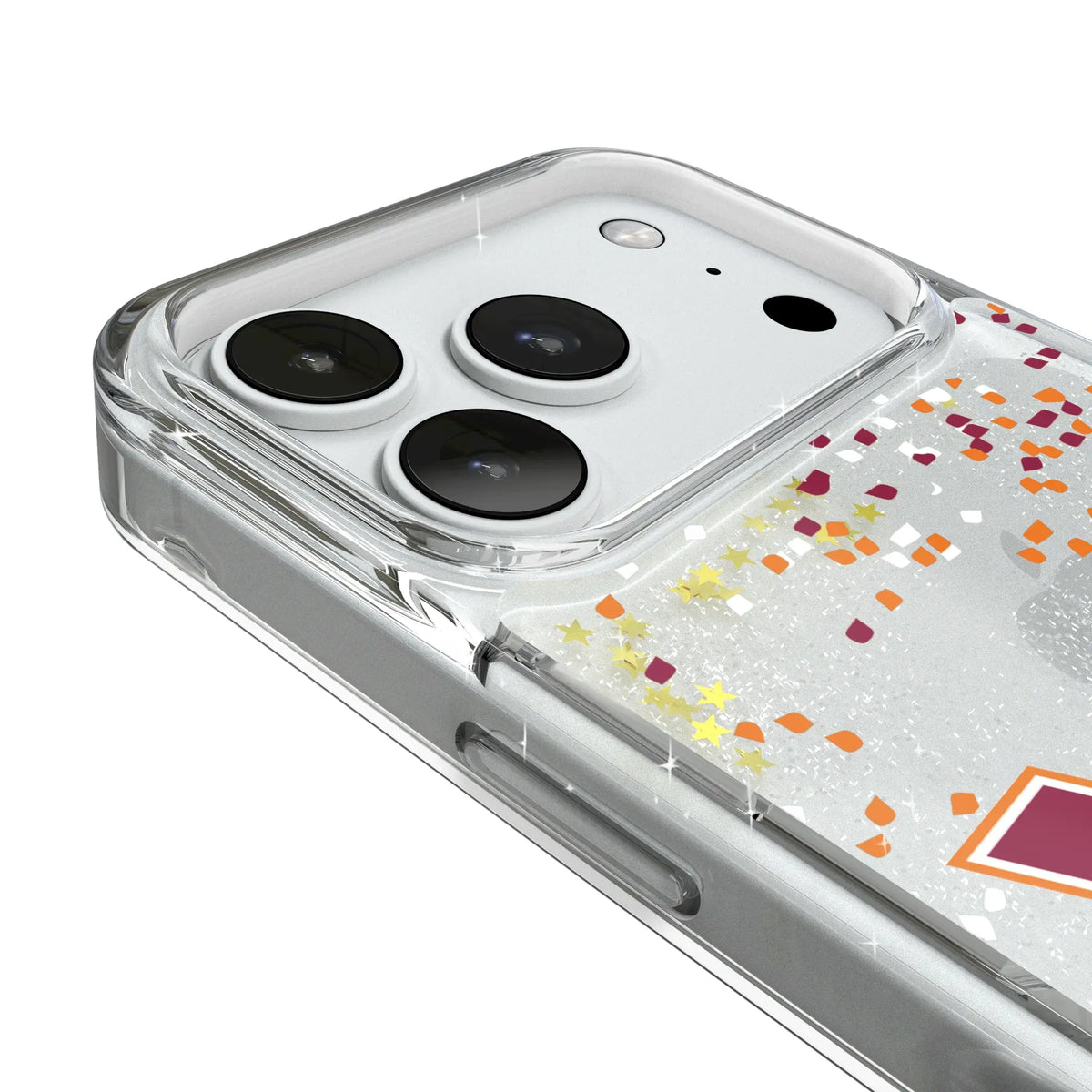 Virginia Tech Hokies Confetti iPhone Glitter Phone Case for Apple iPhone - Detail#Device_iPhone 18 Pro
