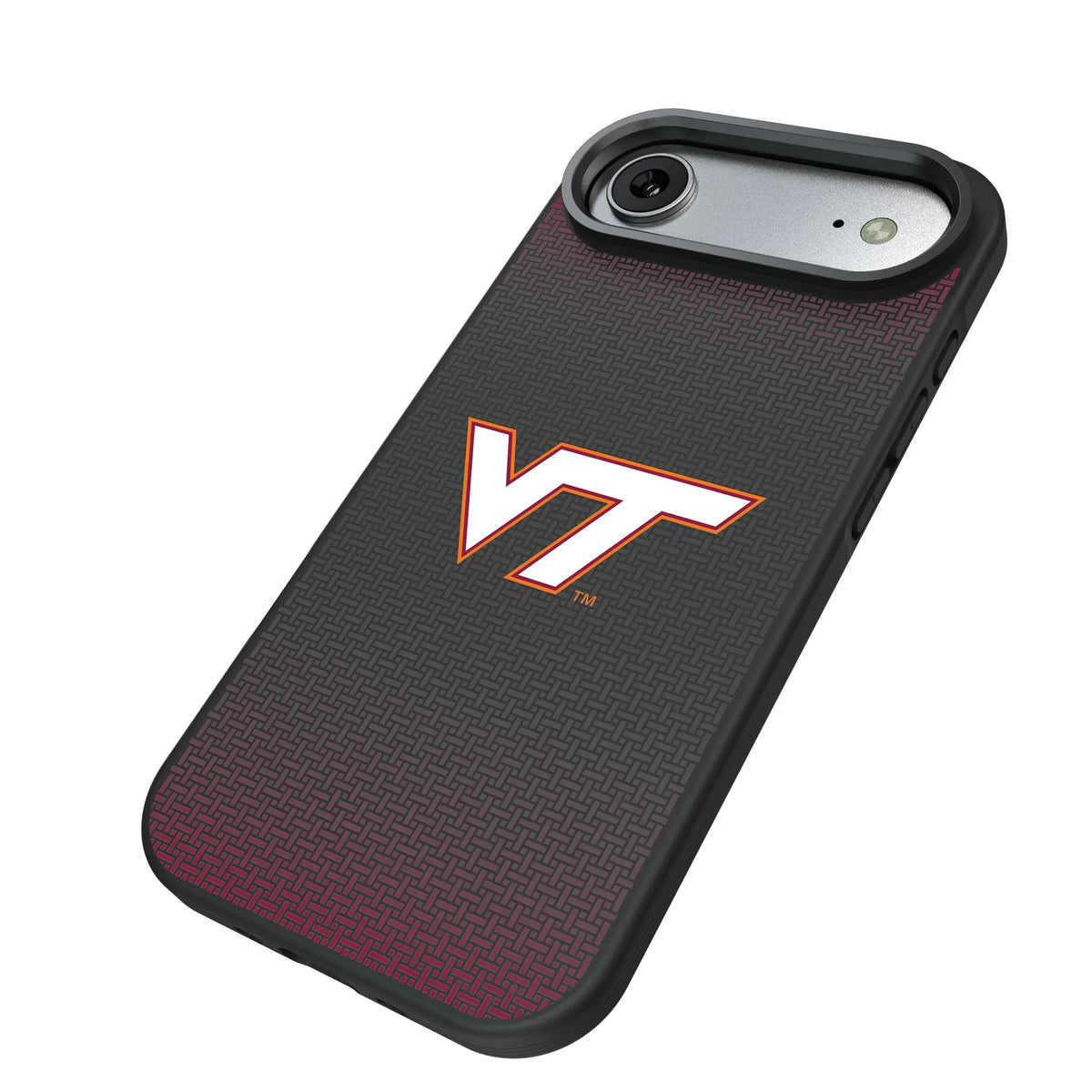 Virginia Tech Hokies Linen iPhone Bump Phone Case for Apple iPhone - Isometric View#Device_iPhone Air