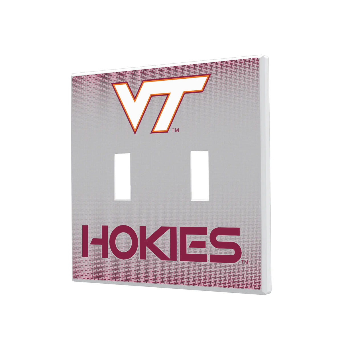 Virginia Tech Hokies Linen Hidden-Screw Light Switch Plate#Style_Double Toggle