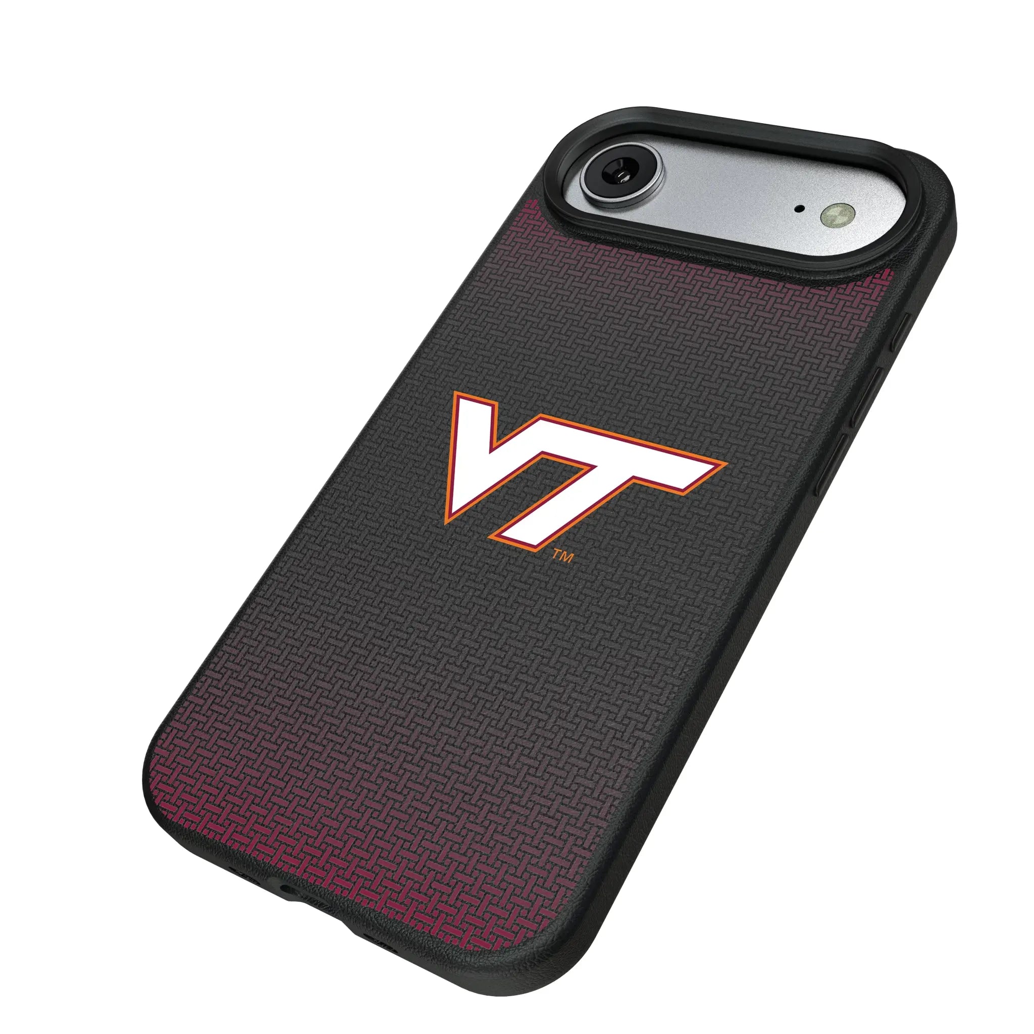 Virginia Tech Hokies Linen iPhone MagSafe Compatible Phone Case for Apple iPhone - Isometric View#Device_iPhone Air