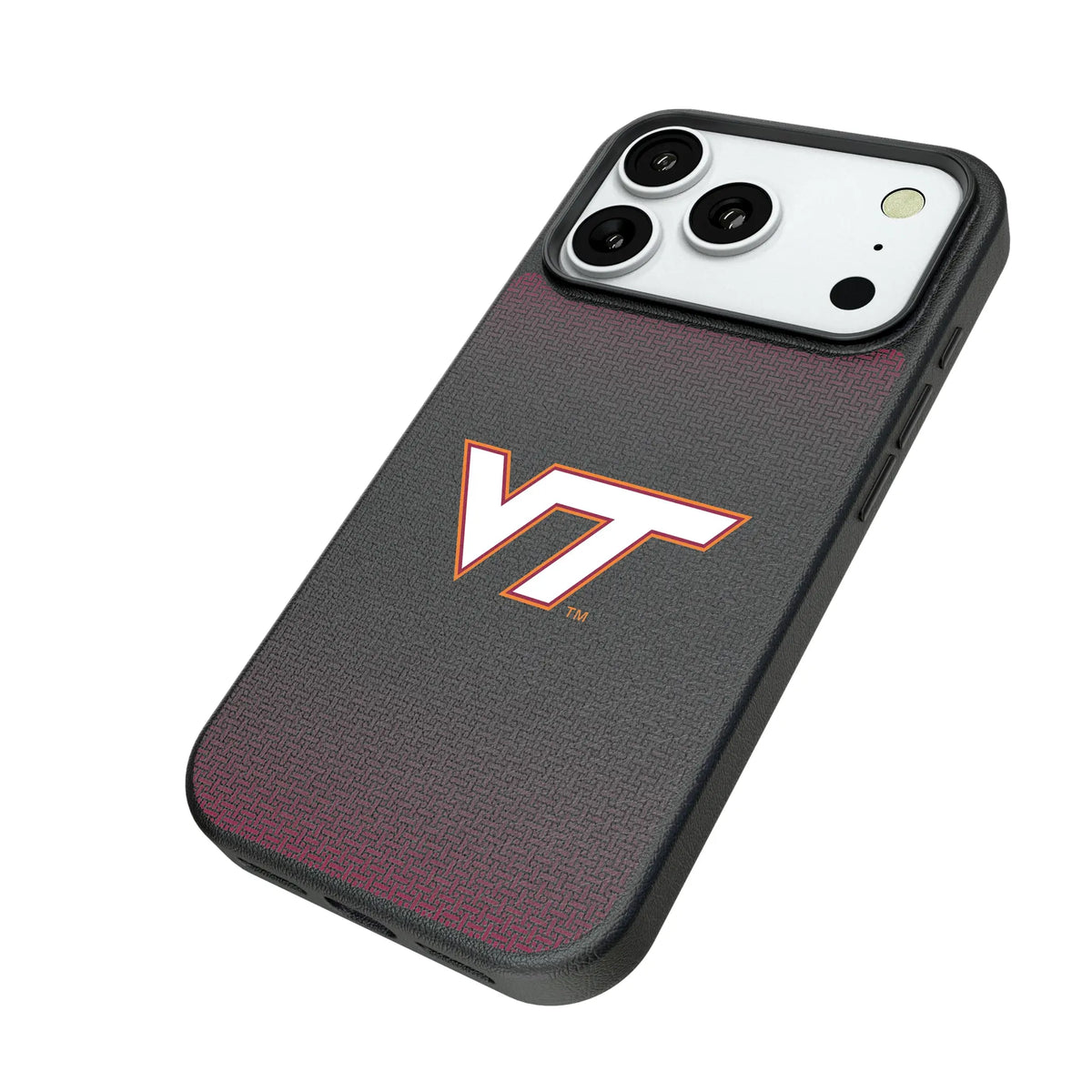 Virginia Tech Hokies Linen iPhone MagSafe Compatible Phone Case for Apple iPhone - Isometric View#Device_iPhone 18 Pro