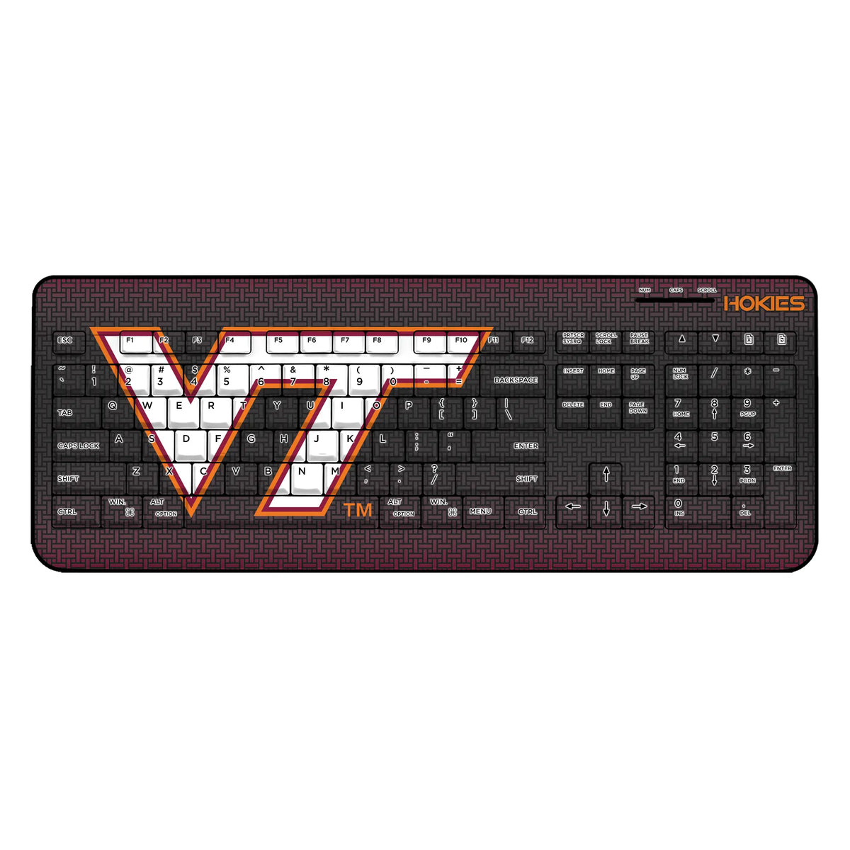 Virginia Tech Hokies Linen Wireless USB Keyboard