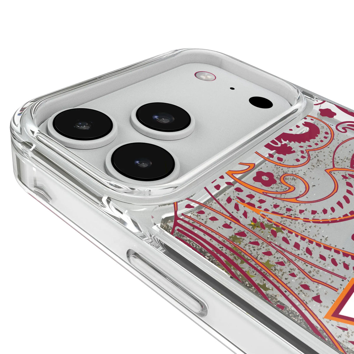Virginia Tech Hokies Paisley iPhone Glitter Phone Case for Apple iPhone - Detail#Device_iPhone 18 Pro Max
