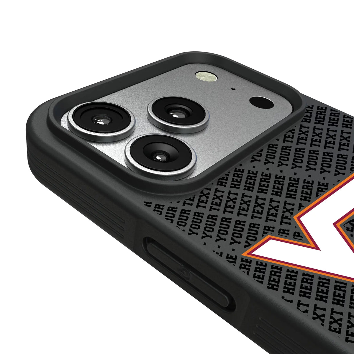 Virginia Tech Hokies Personalized EndZone Plus iPhone Bump Phone Case for Apple iPhone - Detail#Device_iPhone 17 Pro