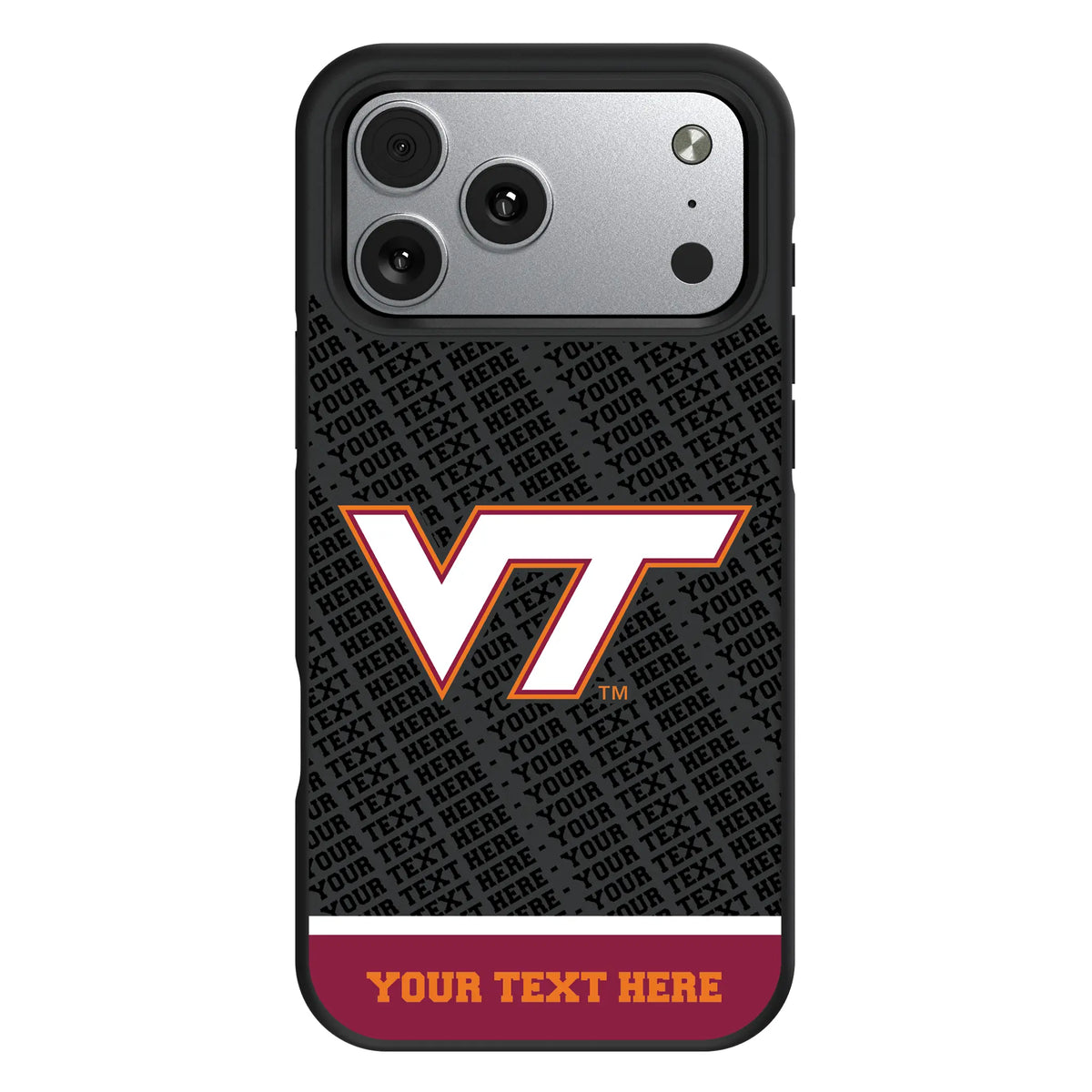 Virginia Tech Hokies Personalized EndZone Plus iPhone Bump Phone Case for Apple iPhone#Device_iPhone 17 Pro Max