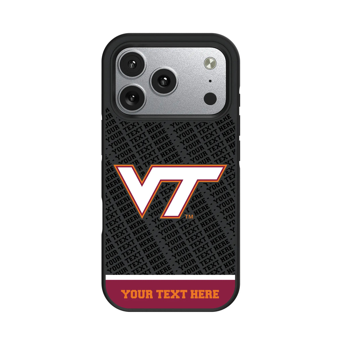 Virginia Tech Hokies Personalized EndZone Plus iPhone Bump Phone Case for Apple iPhone#Device_iPhone 17 Pro
