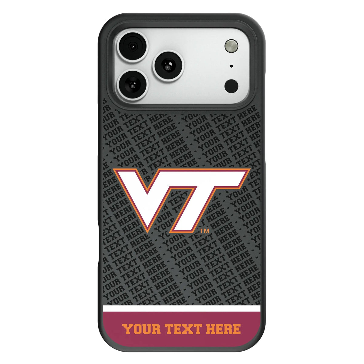 Virginia Tech Hokies Personalized EndZone Plus Bump Phone Case for Apple iPhone