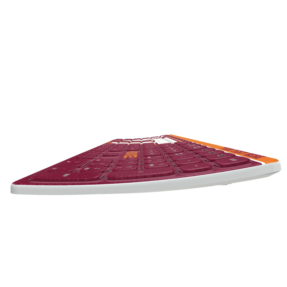 Virginia Tech Hokies Personalized Endzone Solid KKB605 Curved Wireless Keyboard