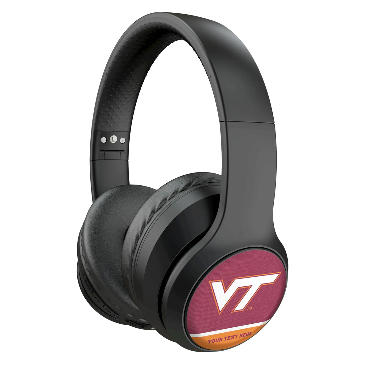 Virginia Tech Hokies Personalized Endzone Solid Wireless Over-Ear Headphones With Case