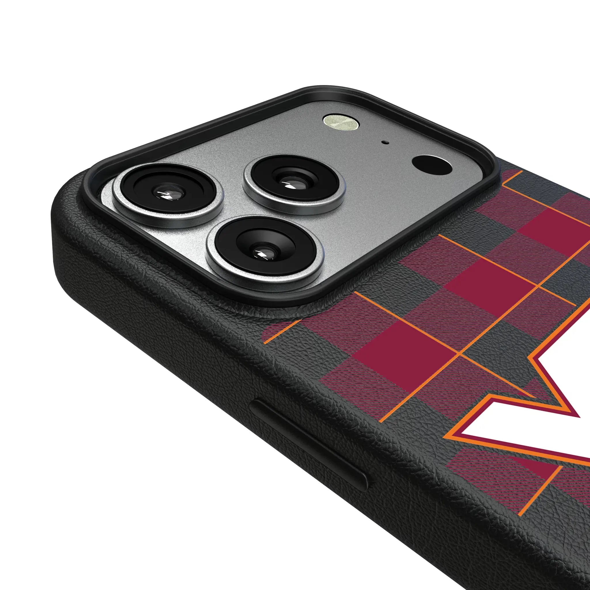 Virginia Tech Hokies Plaid iPhone MagSafe Compatible Phone Case for Apple iPhone - Detail#Device_iPhone 17 Pro