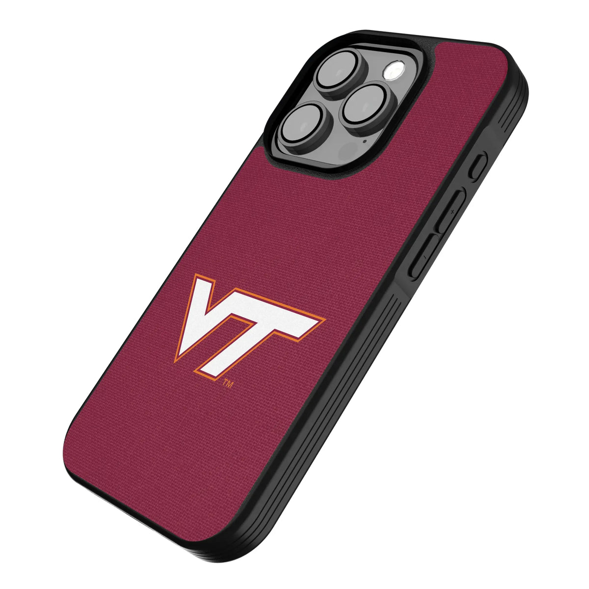 Virginia Tech Hokies Solid iPhone Bump Phone Case for Apple iPhone - Isometric View