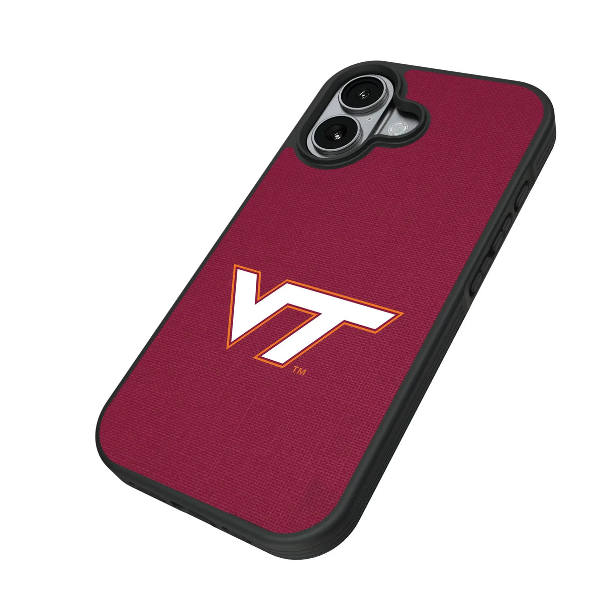 Virginia Tech Hokies Solid iPhone Bump Phone Case for Apple iPhone - Isometric View#Device_iPhone 17