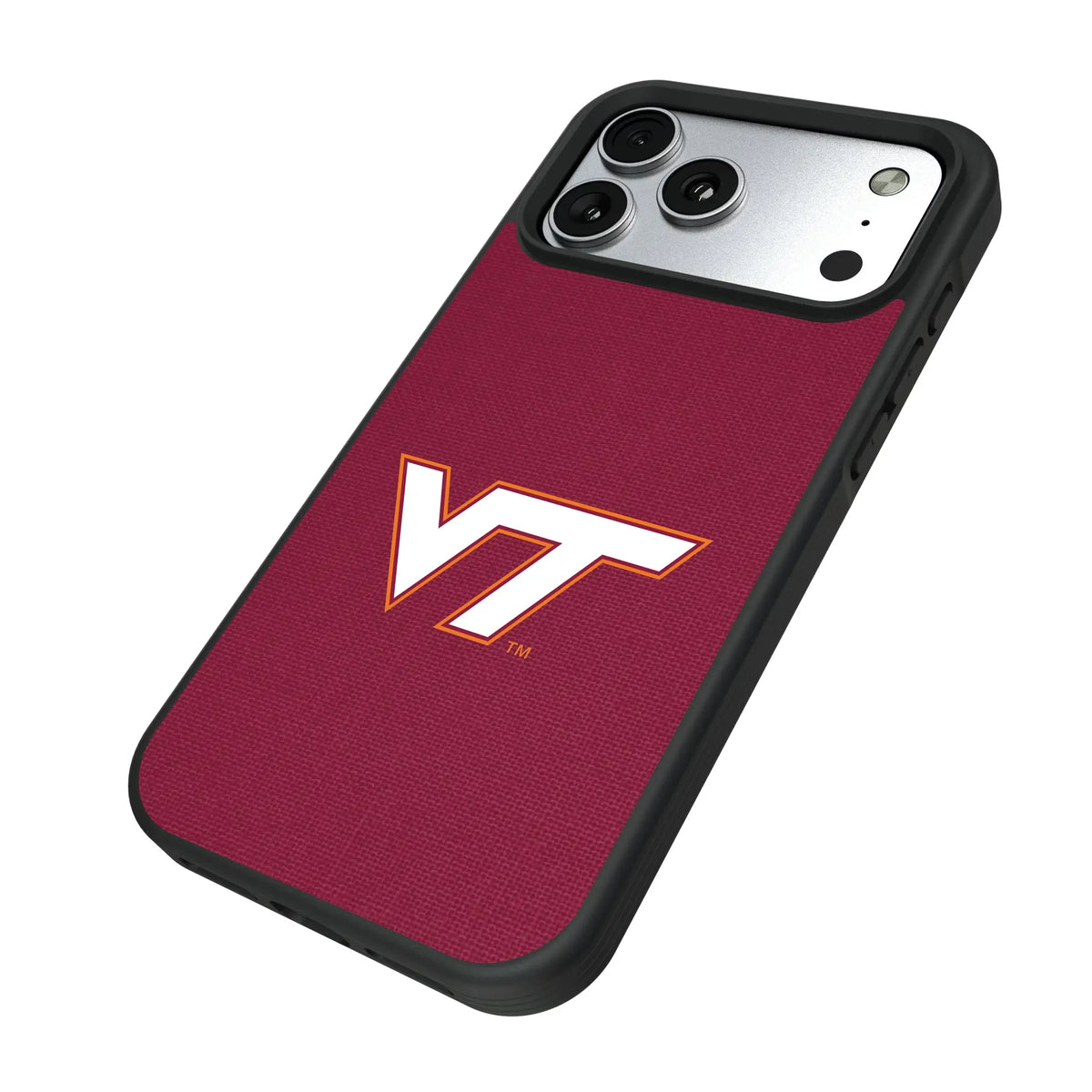 Virginia Tech Hokies Solid iPhone Bump Phone Case for Apple iPhone - Isometric View#Device_iPhone 17 Pro Max