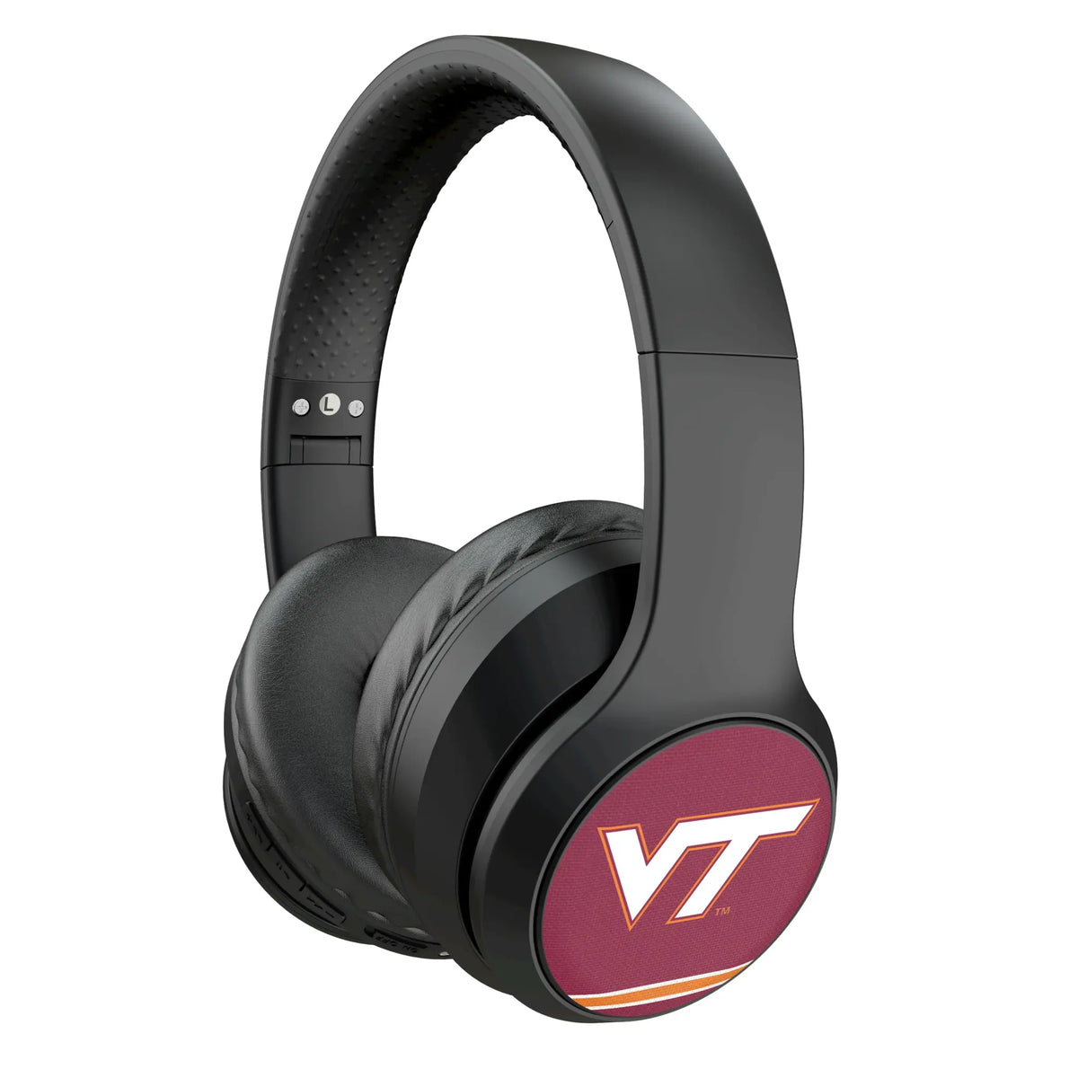 Virginia Tech Hokies Stripe Wireless Over-Ear Headphones With Case