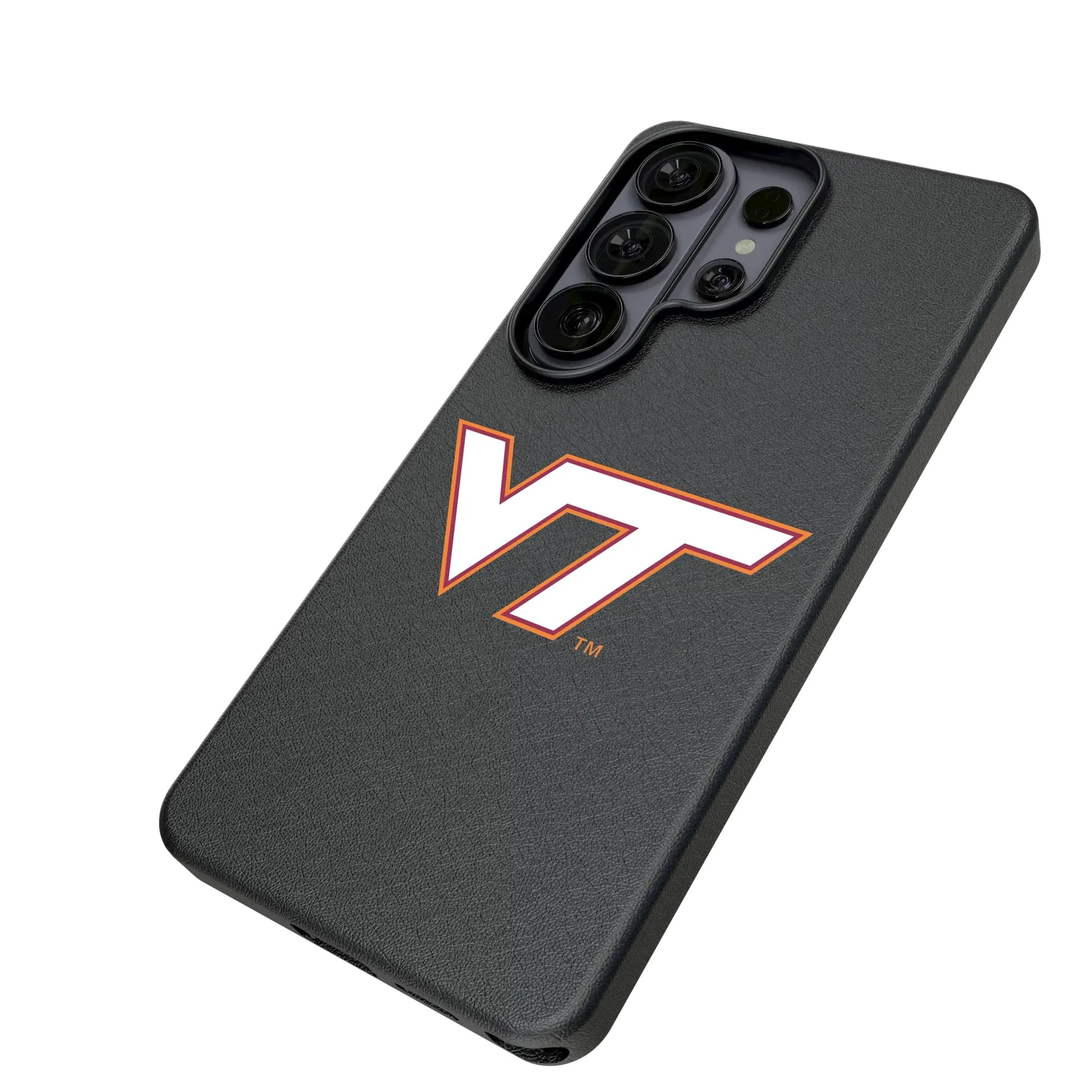 Virginia Tech Hokies Text Backdrop Galaxy MagSafe Compatible Phone Case for Samsung Galaxy - Isometric View#Device_Galaxy S26 Ultra
