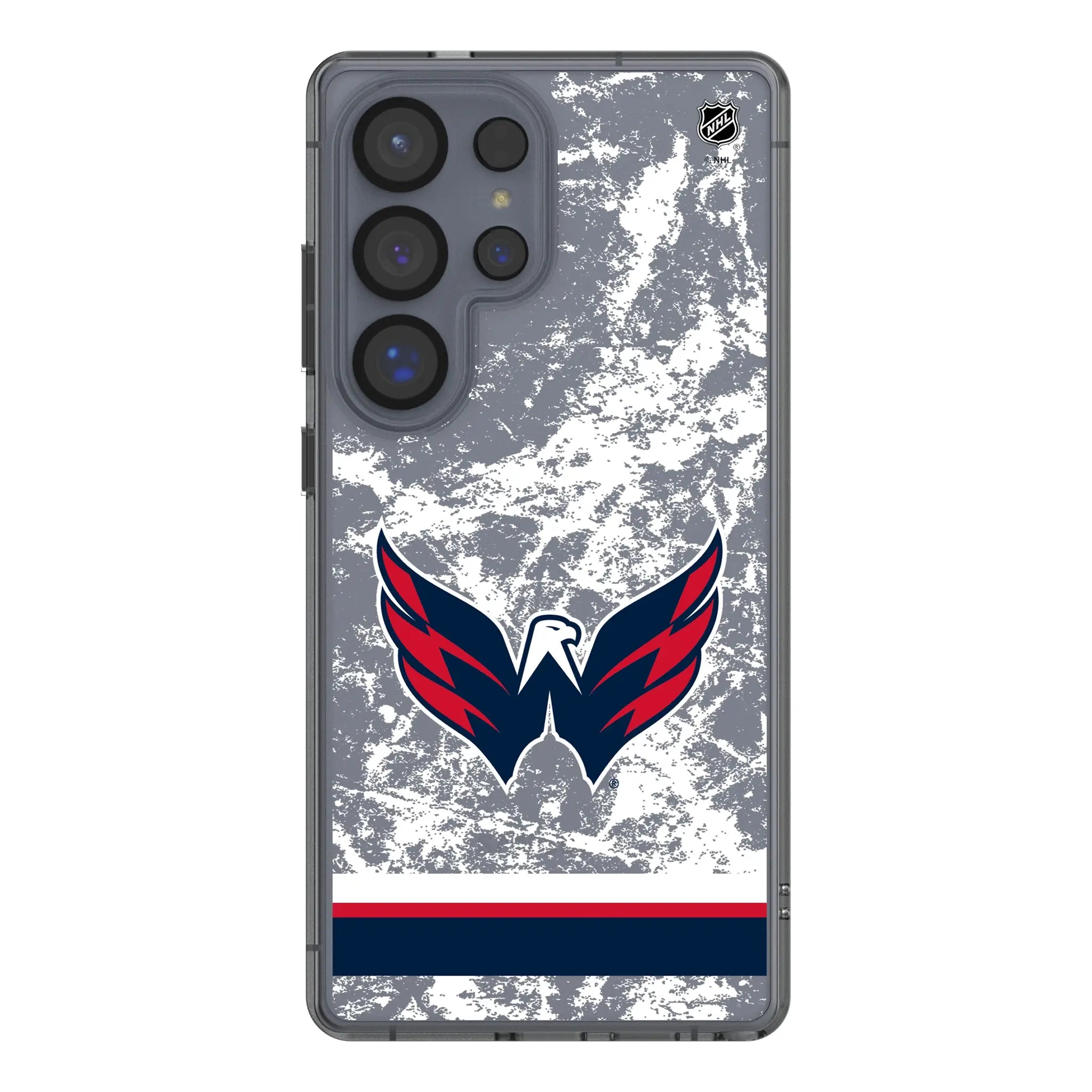 Washington Capitals Ice Stripe Galaxy Clear Phone Case for Samsung Galaxy#Device_Galaxy S25 Ultra