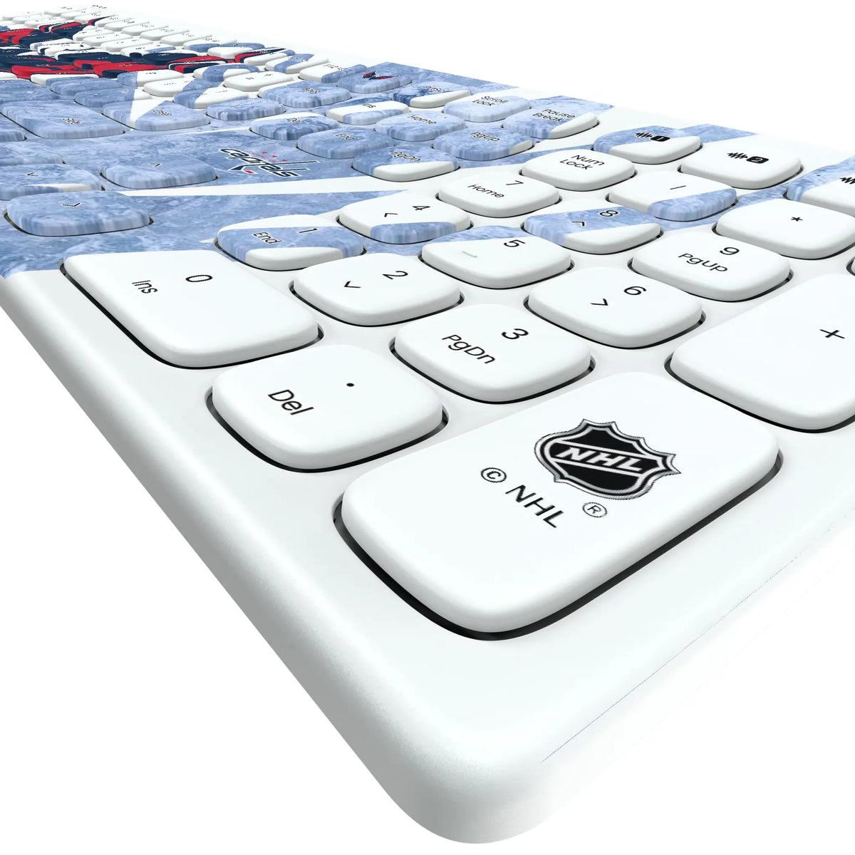 Washington Capitals Ice Tilt KKB605 Curved Wireless Keyboard - Detail