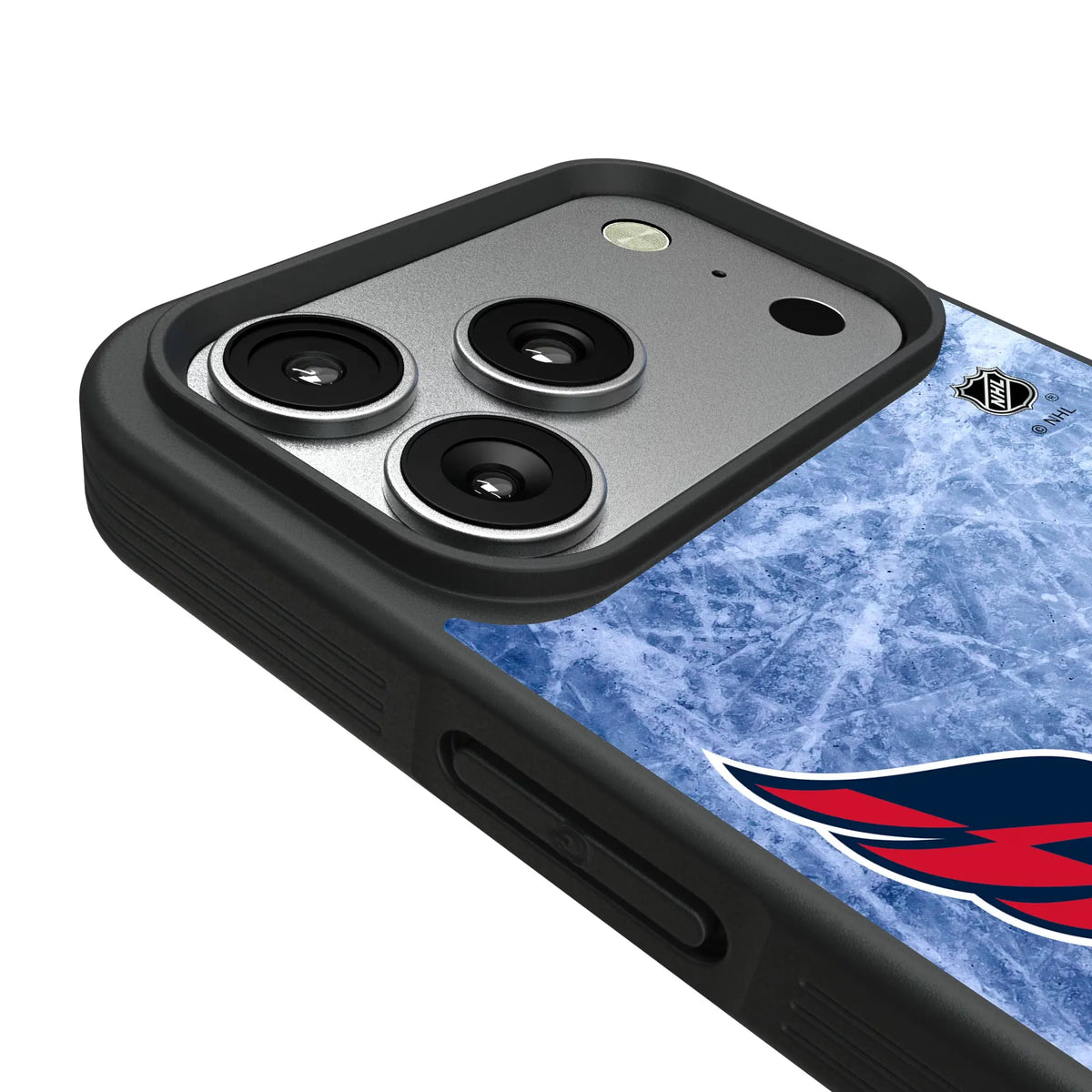 Washington Capitals Ice Wordmark iPhone Bump Phone Case for Apple iPhone - Detail#Device_iPhone 17 Pro