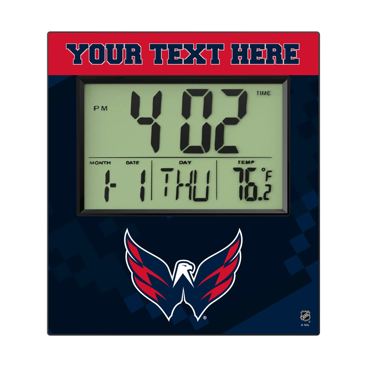 Washington Capitals Personalized Color Block Wall Clock