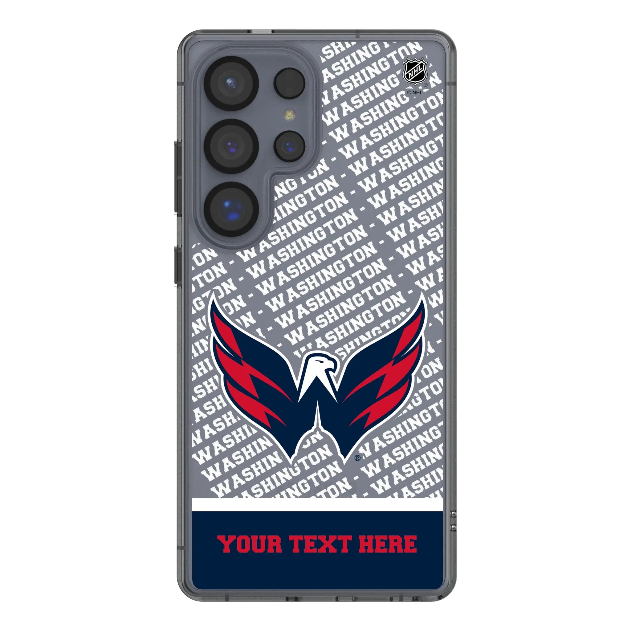 Washington Capitals Personalized EndZone Plus Galaxy Clear Phone Case for Samsung Galaxy#Device_Galaxy S25 Ultra