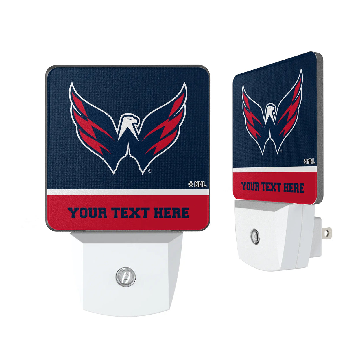 Washington Capitals Personalized Endzone Solid Night Light 2-Pack