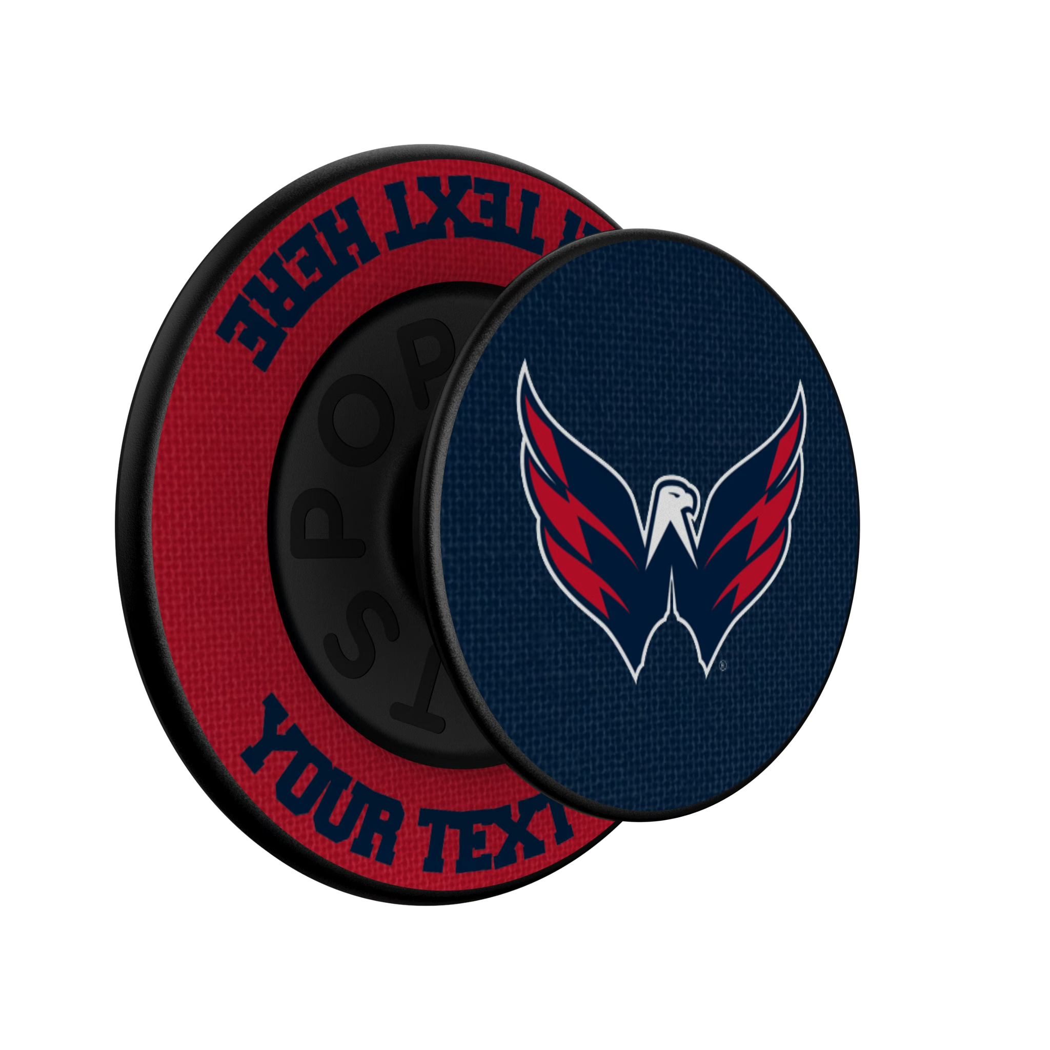 Washington Capitals Personalized Endzone Solid Popsockets Round Magnetic