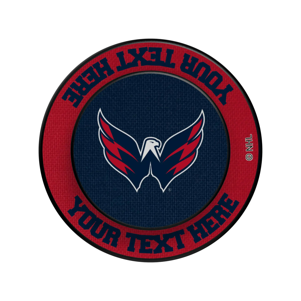 Washington Capitals Personalized Endzone Solid Popsockets Round Magnetic