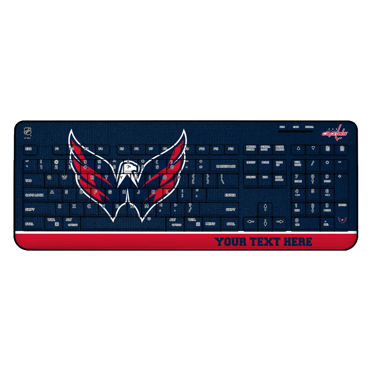 Washington Capitals Personalized Endzone Solid Wireless USB Keyboard