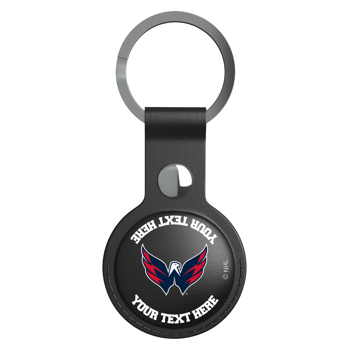 Washington Capitals Personalized Insignia AirTag Black Airtag Holder