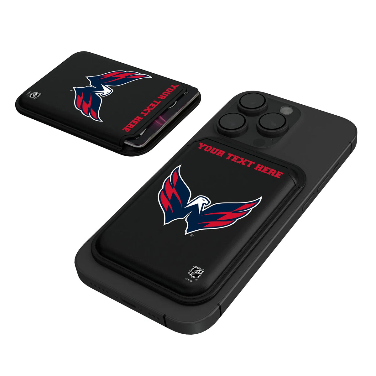 Washington Capitals Personalized Insignia Black Magnetic Credit Card Wallet