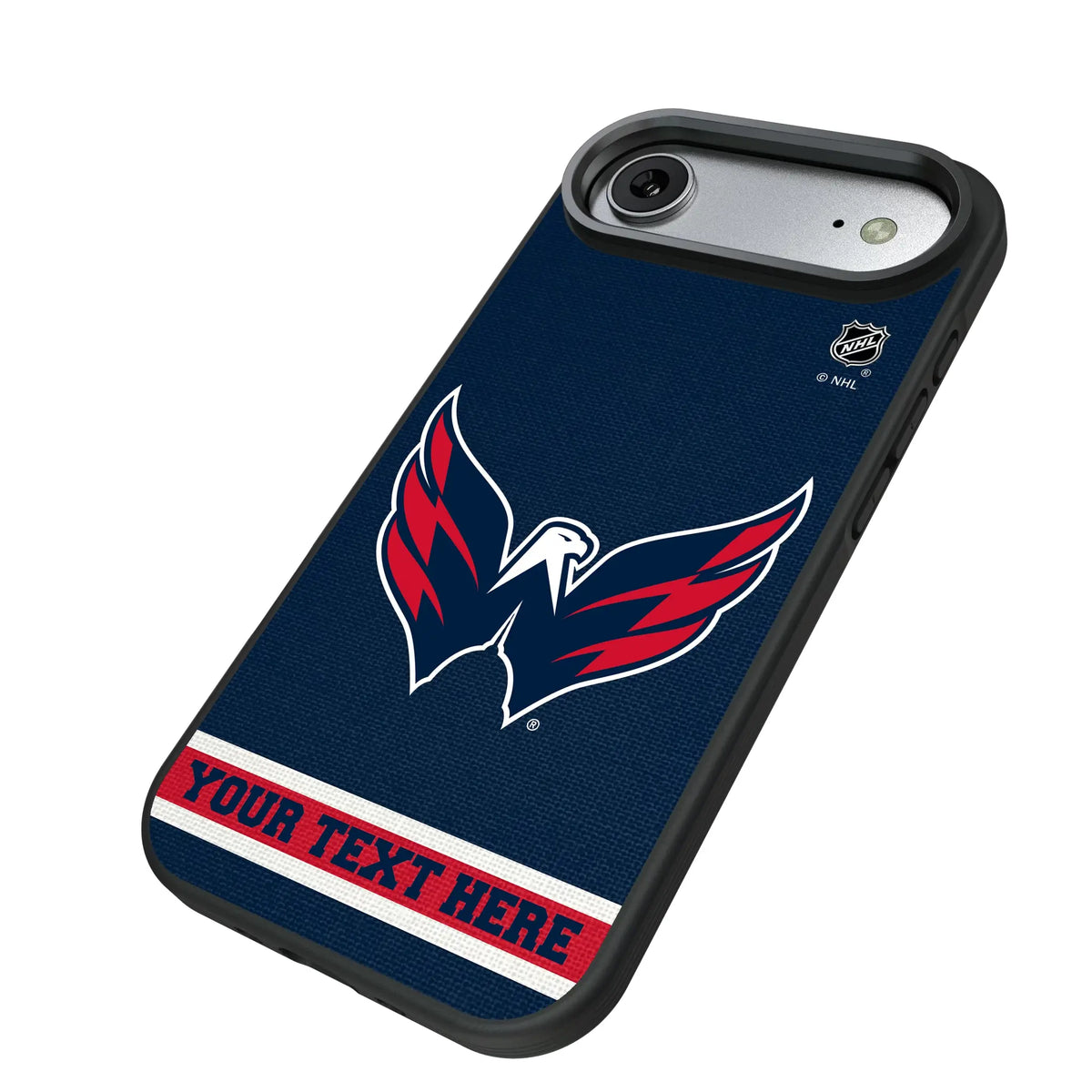 Washington Capitals Personalized Stripe iPhone Bump Phone Case for Apple iPhone - Isometric View#Device_iPhone Air
