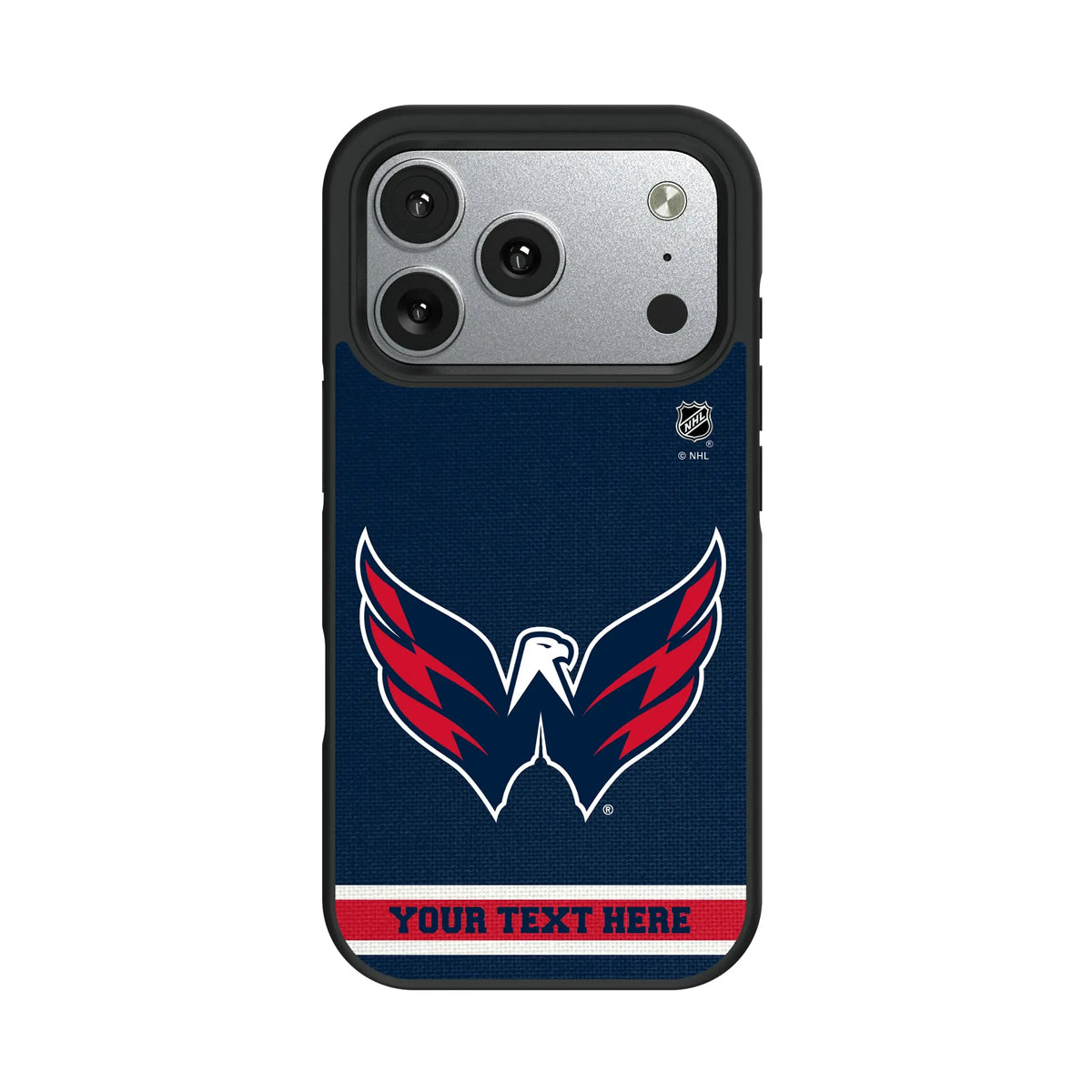 Washington Capitals Personalized Stripe iPhone Bump Phone Case for Apple iPhone#Device_iPhone 17 Pro
