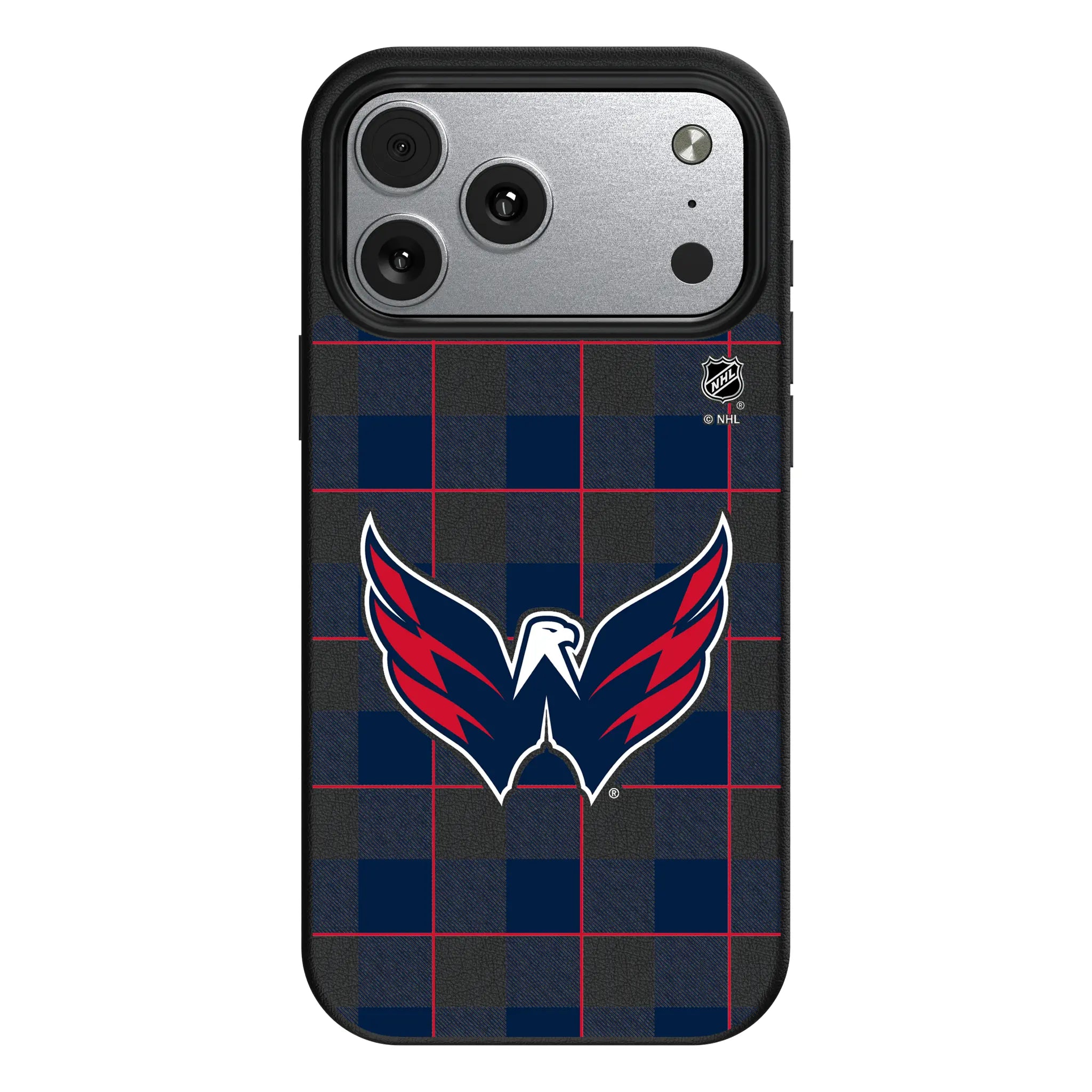Washington Capitals Plaid iPhone MagSafe Compatible Phone Case for Apple iPhone#Device_iPhone 17 Pro Max