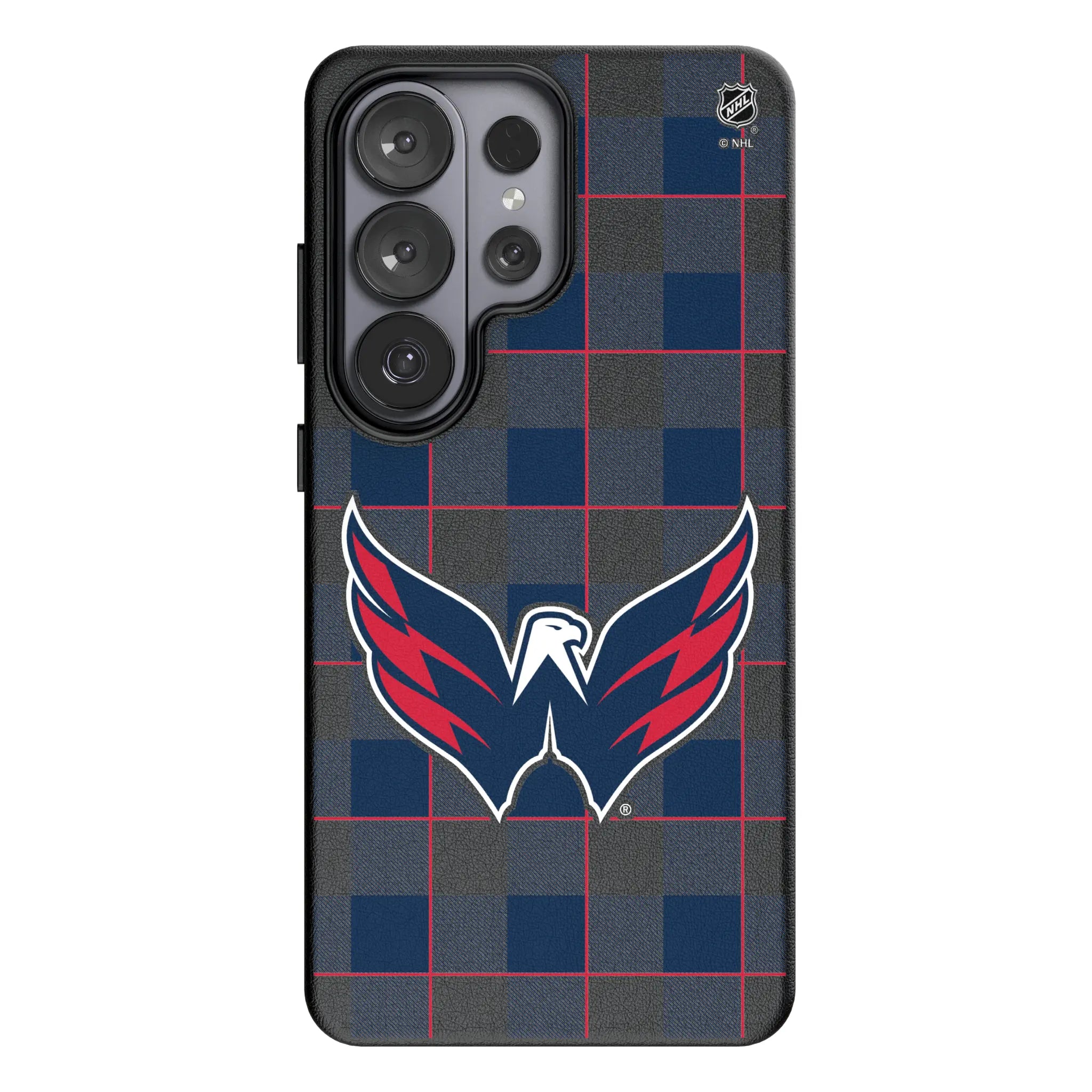 Washington Capitals Plaid Galaxy MagSafe Compatible Phone Case for Samsung Galaxy#Device_Galaxy S26 Ultra