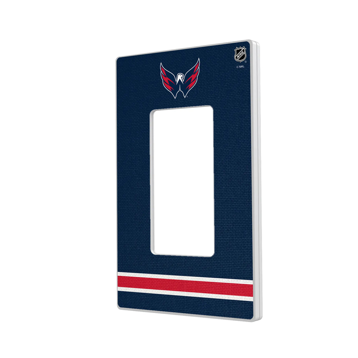 Washington Capitals Stripe Hidden-Screw Light Switch Plate#Style_Single Rocker
