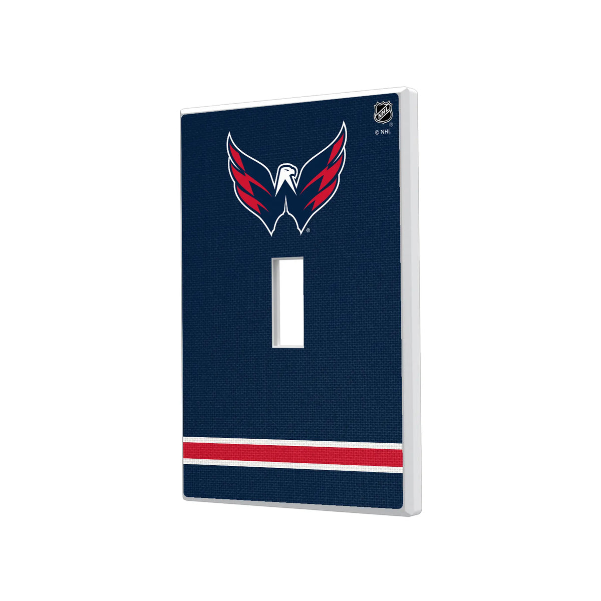 Washington Capitals Stripe Hidden-Screw Light Switch Plate#Style_Single Toggle
