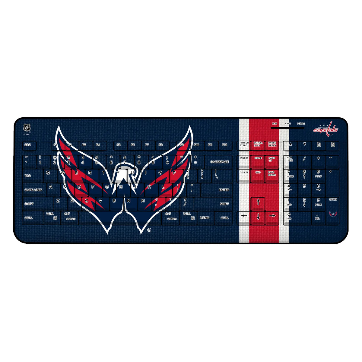 Washington Capitals Stripe Wireless USB Keyboard