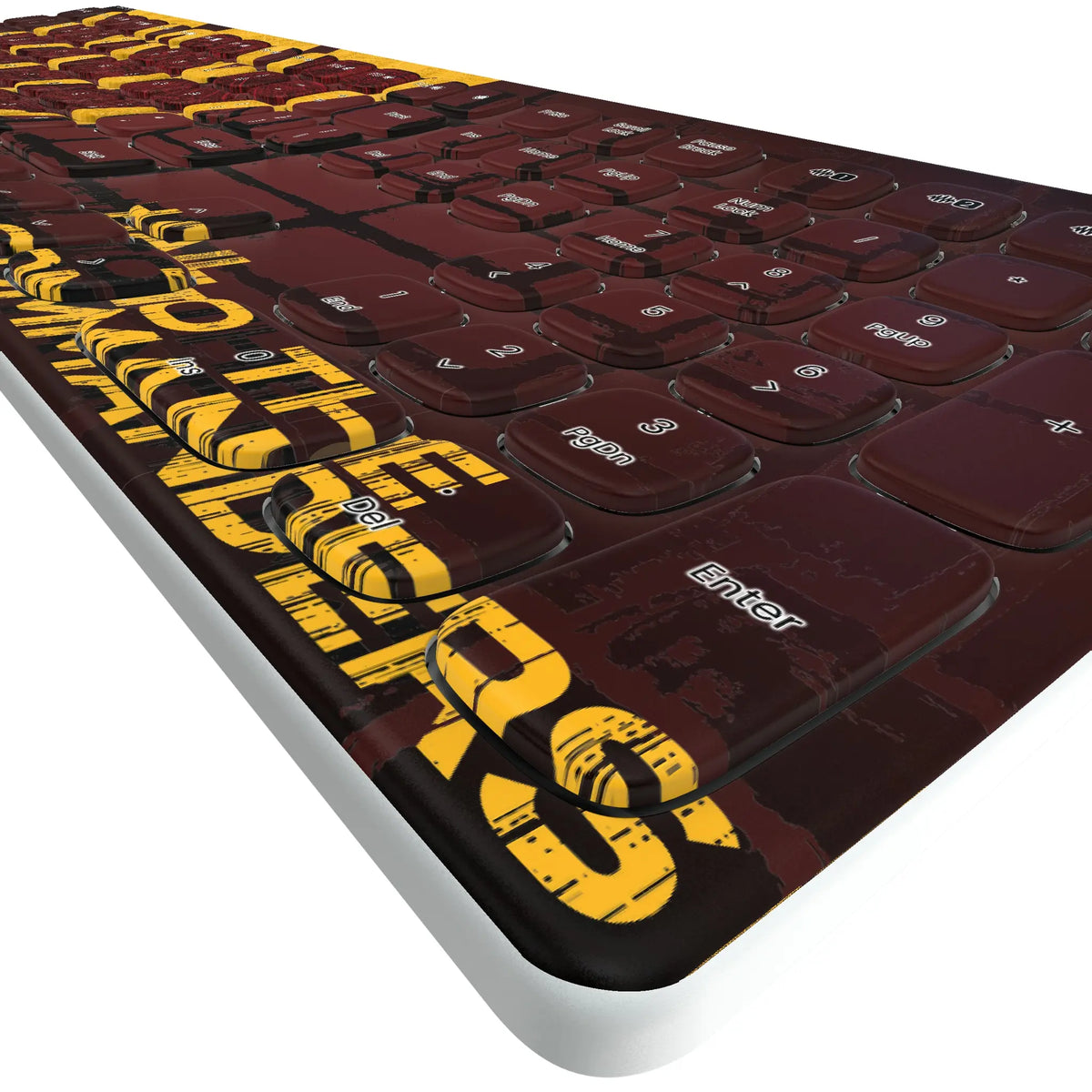 Washington Commanders Brick KKB605 Curved Wireless Keyboard - Detail